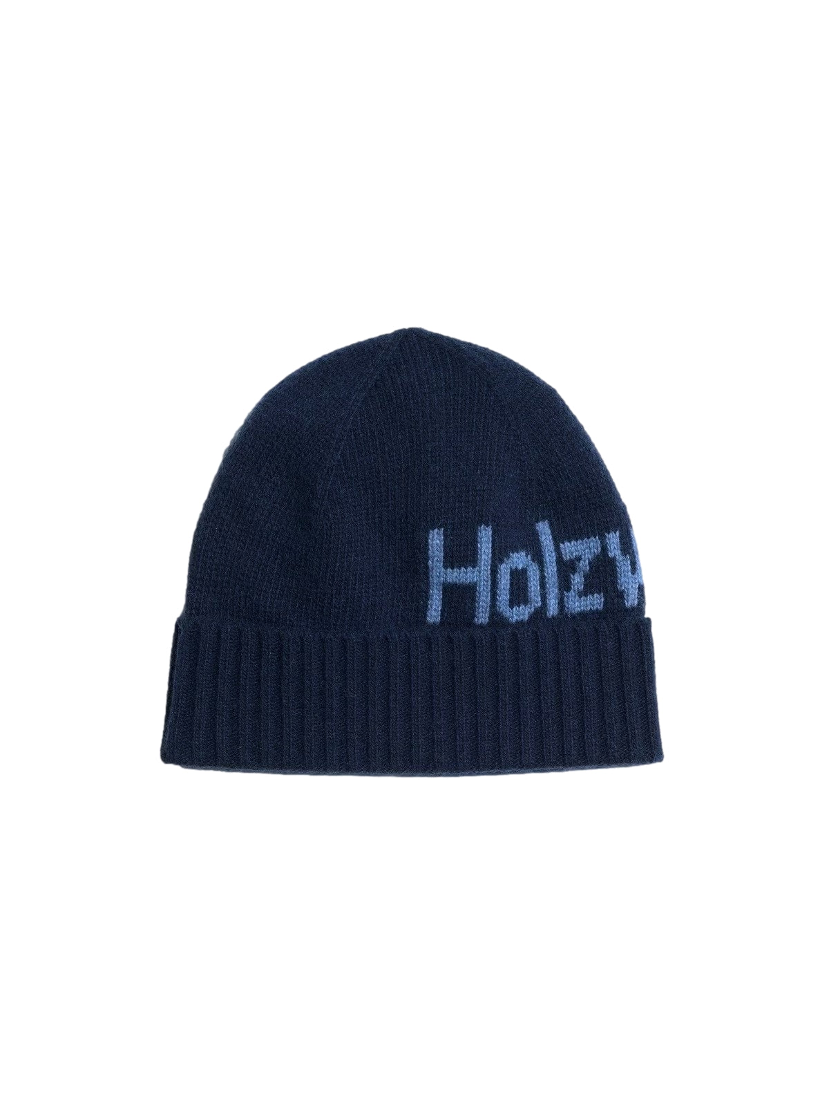 Holzweiler Haza Logo Beanie Lue Marine - modostore.no