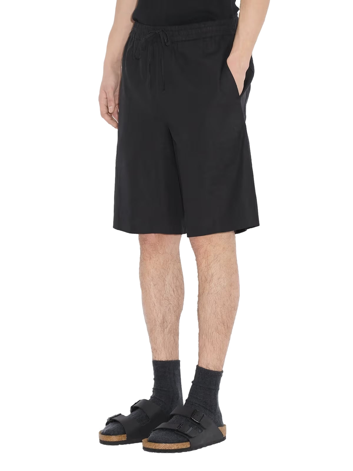 Holzweiler Lian Linen Shorts Shorts Sort - modostore.no