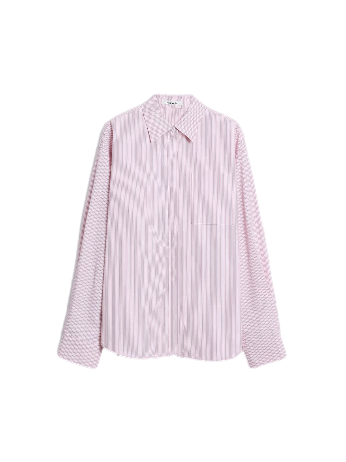 Holzweiler Loose Stripe Shirt Skjorte Lyserosa - modostore.no