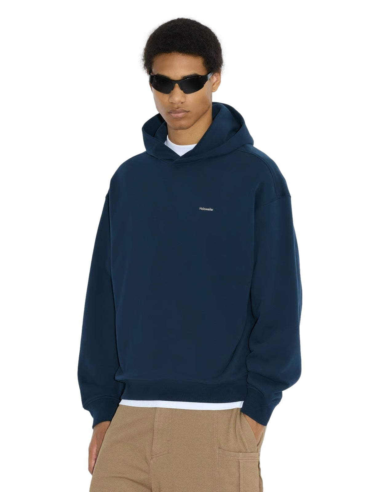 Holzweiler M Relaxed Hoodie Hettegenser Mørkeblå - modostore.no