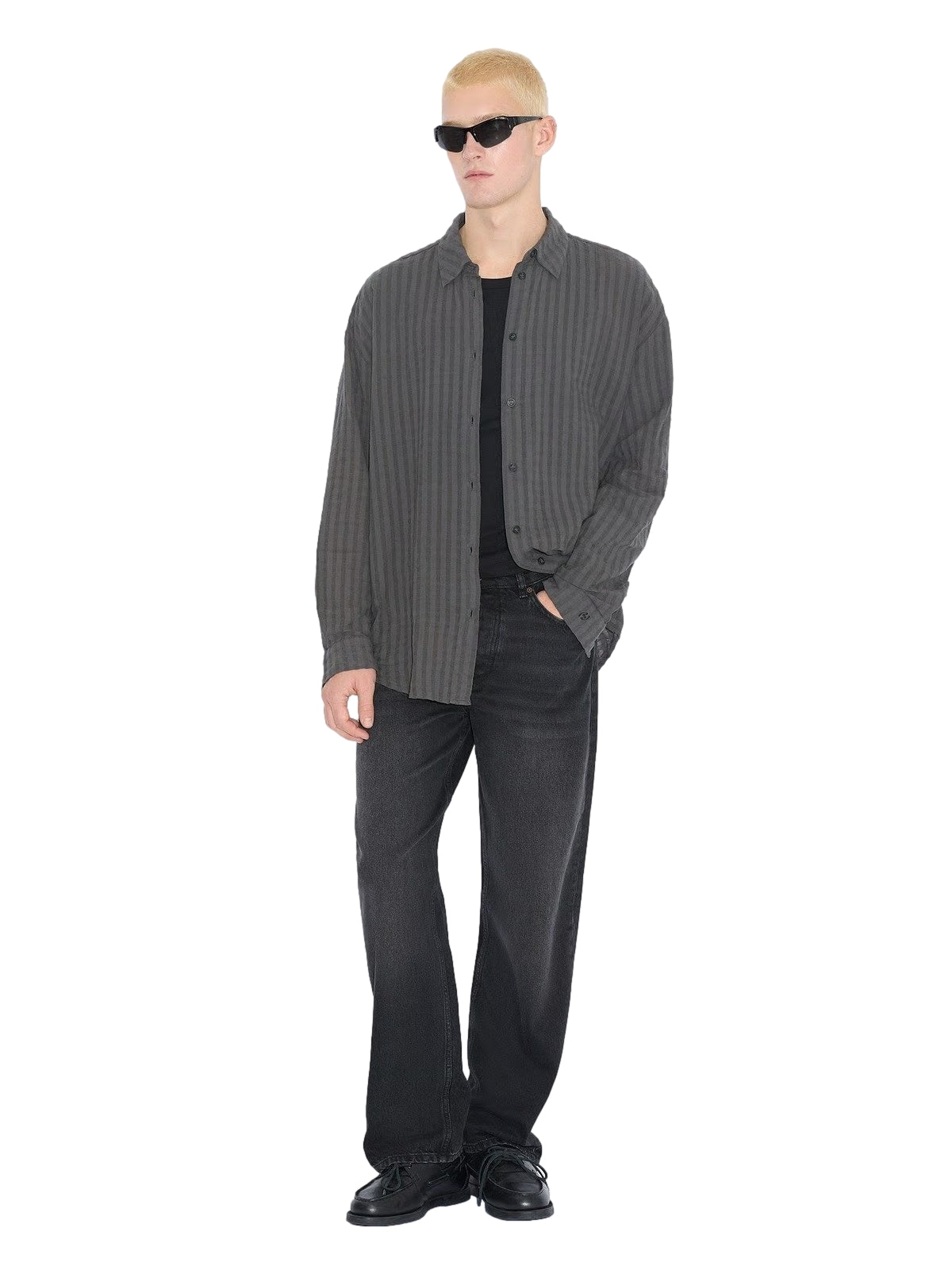 Holzweiler M Straight Jeans Jeans Vasket Sort - modostore.no