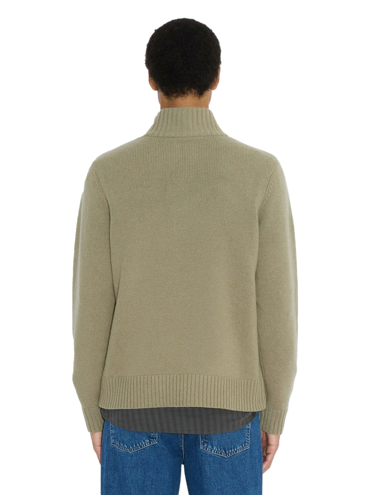 Holzweiler M. Wool Half Zip Genser Grønn - modostore.no