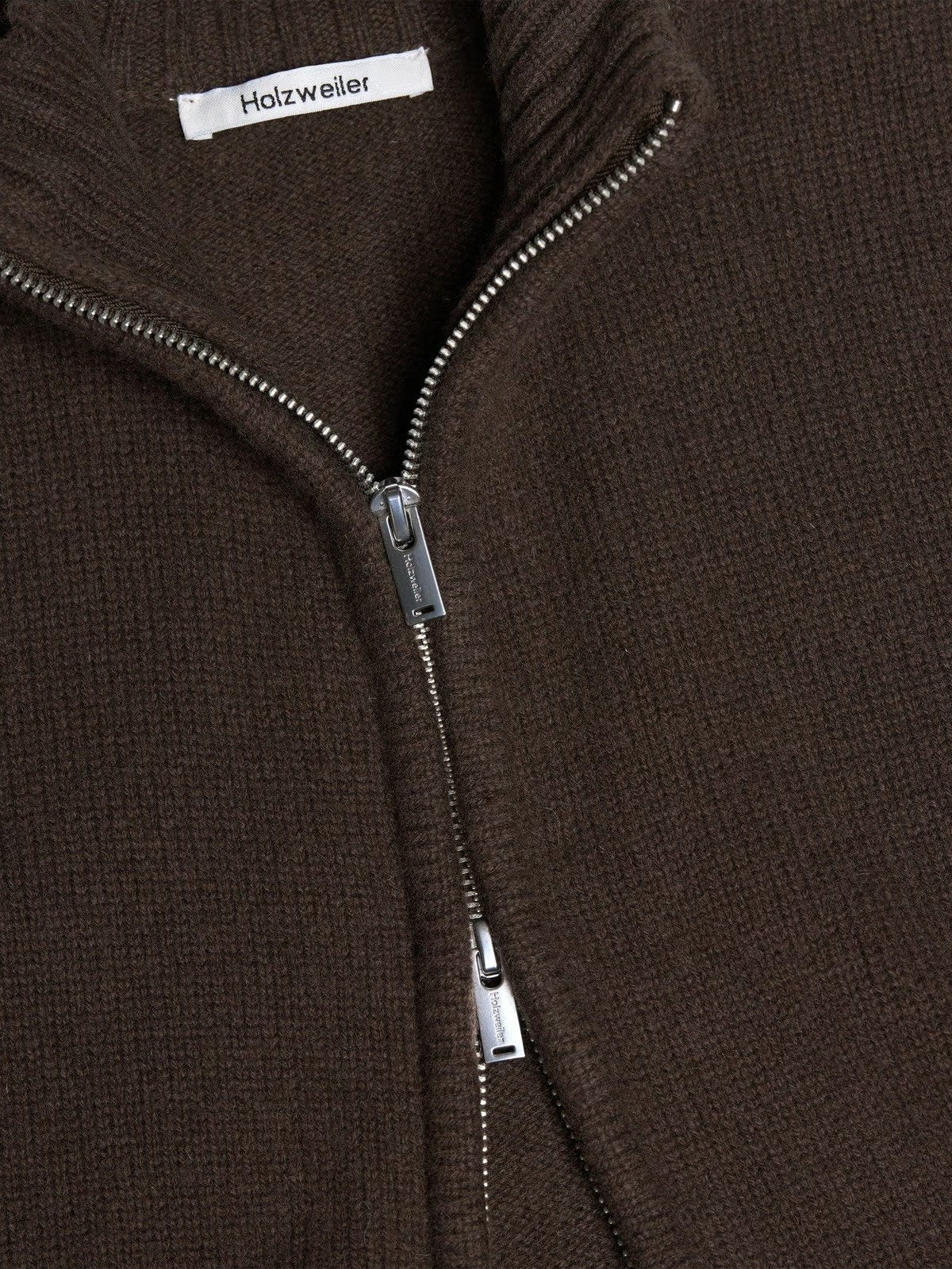 Holzweiler M Wool Zip Cardigan Cardigan Brun - modostore.no
