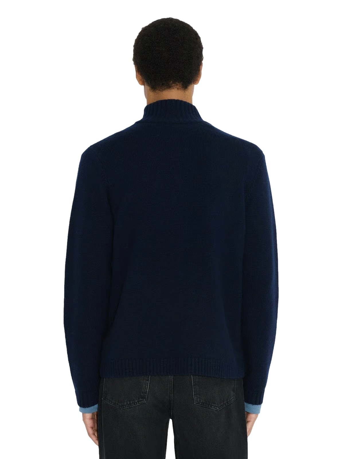 Holzweiler M. Wool Zip Cardigan Cardigan Navy - modostore.no