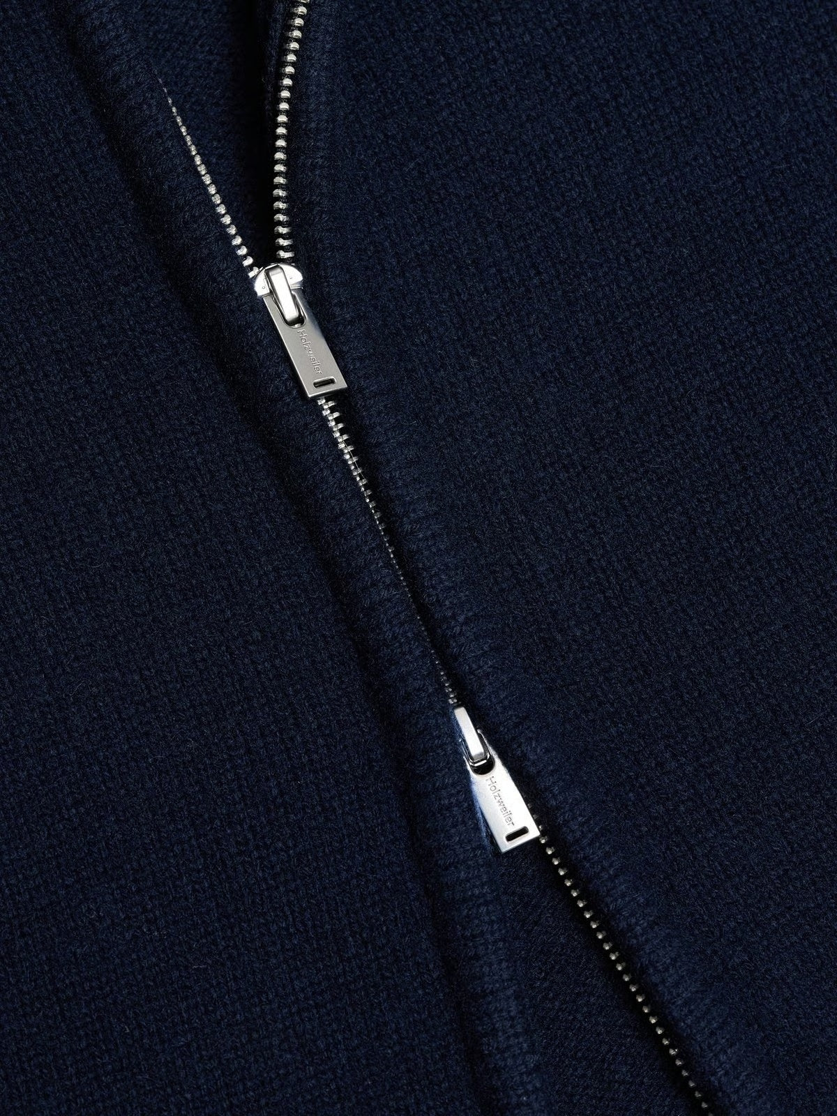 Holzweiler M. Wool Zip Cardigan Cardigan Navy - modostore.no