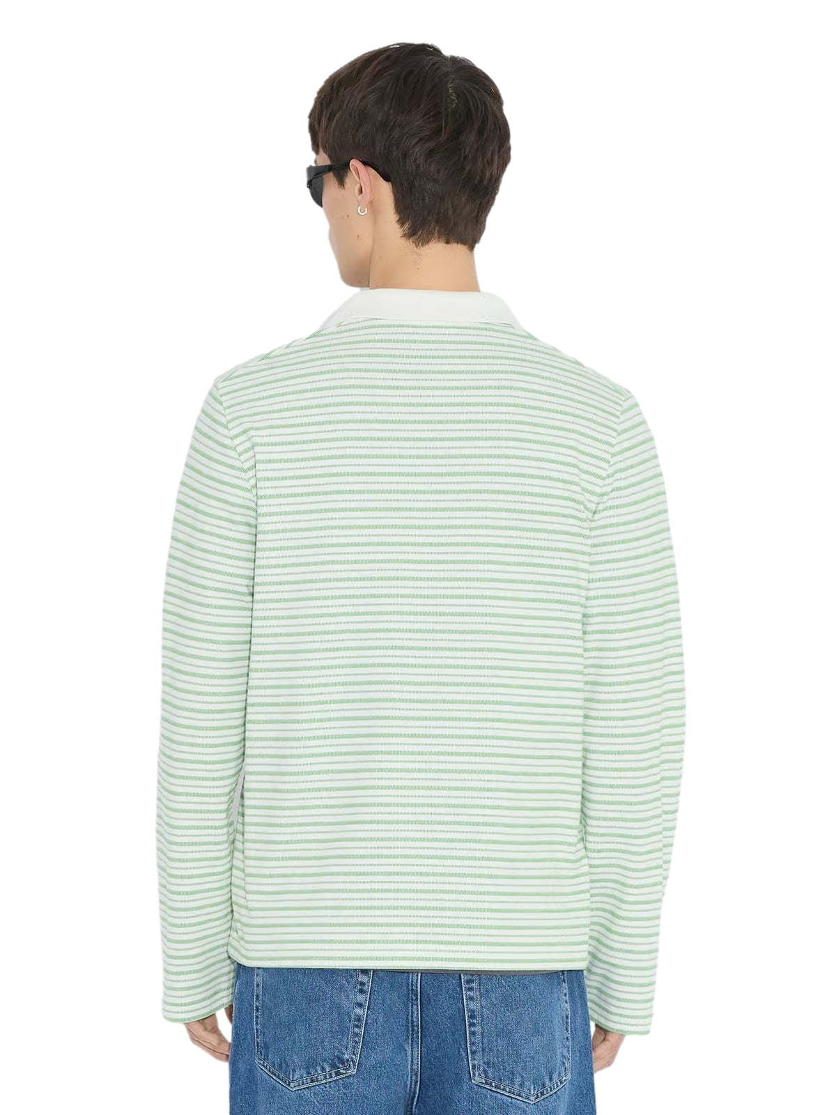 Holzweiler lys grønn regular-fit polo genser, nærbilde av mykt stoff og klassisk krage, for avslappet og stilfull look.