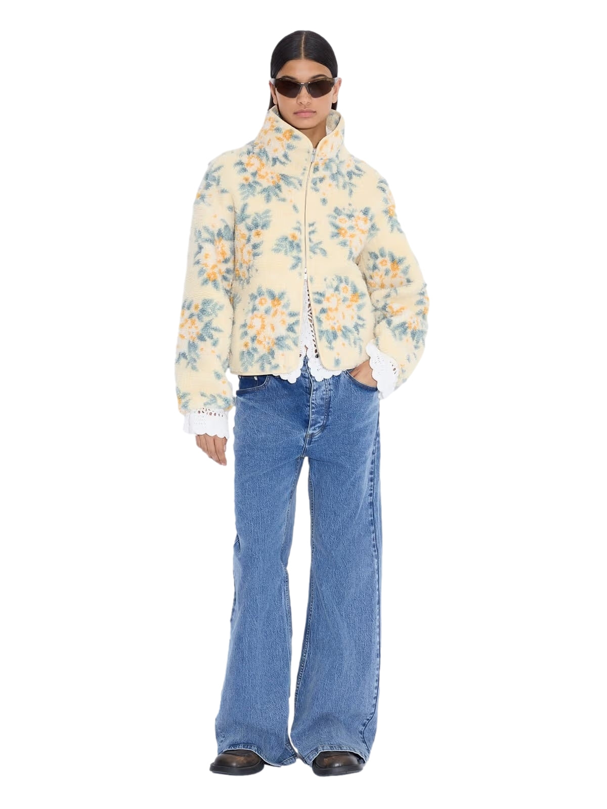 Holzweiler Rype Fleece Jacket Lt. Yellow Mix Jakke Gul - modostore.no