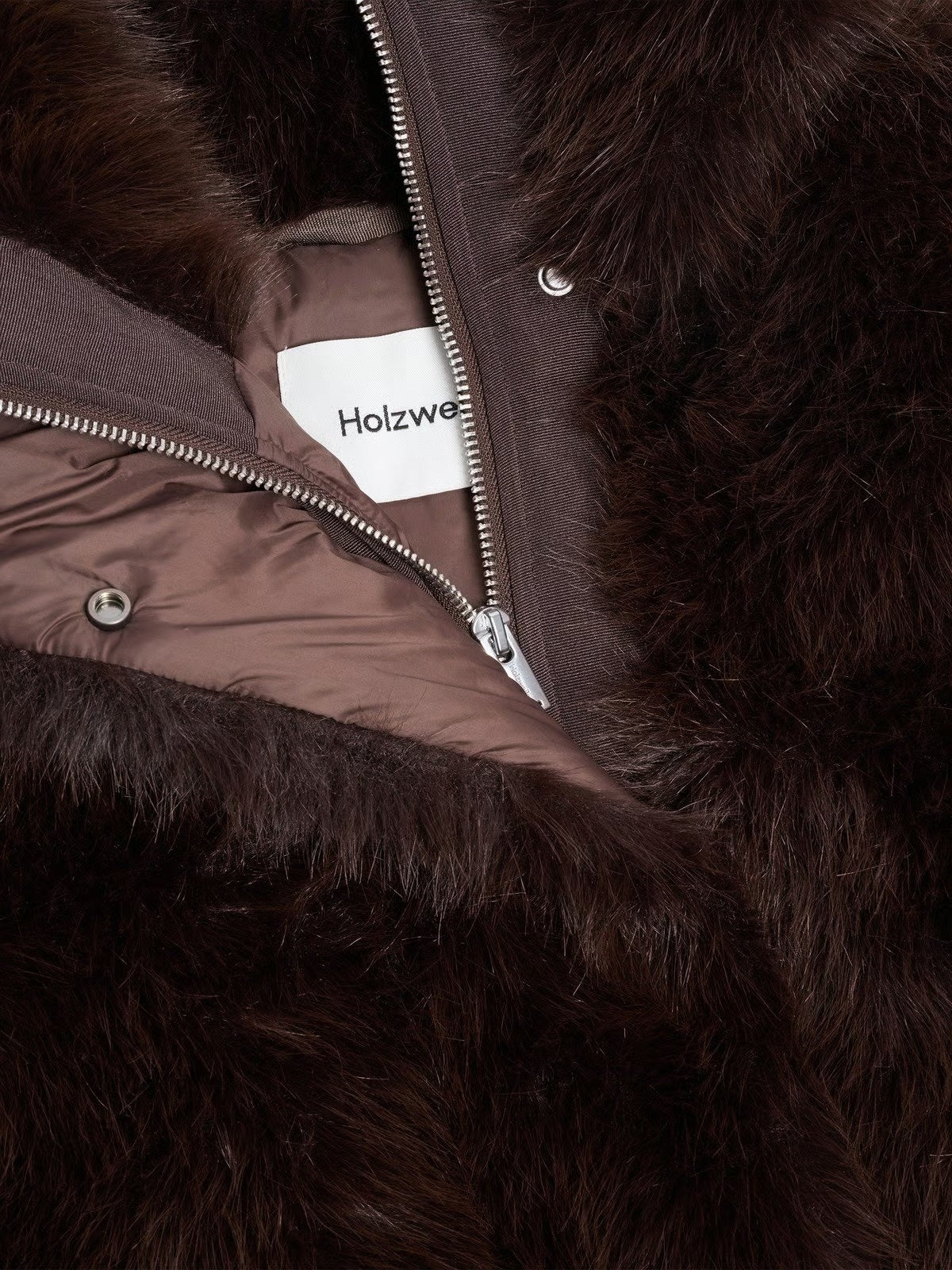 Holzweiler Steilia Fauxfur Down Jkt Jakke Brun - modostore.no