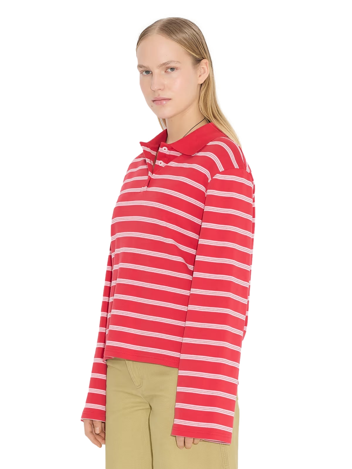 Holzweiler Sunny Striped Polo Genser Rød - modostore.no