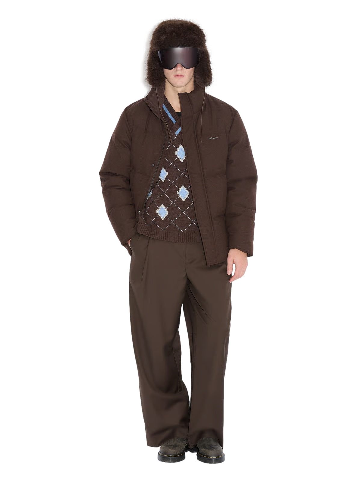 Holzweiler Tech Wool Down Jacket Jakke Brun - modostore.no