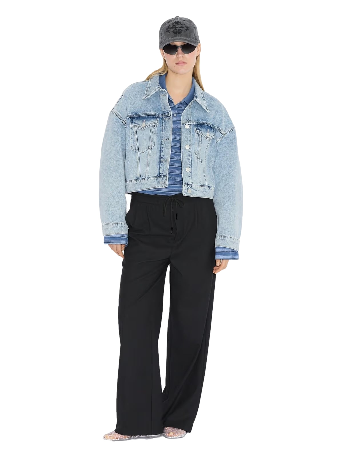 Holzweiler W Cropped Denim Jacket Jakke Lyseblå - modostore.no
