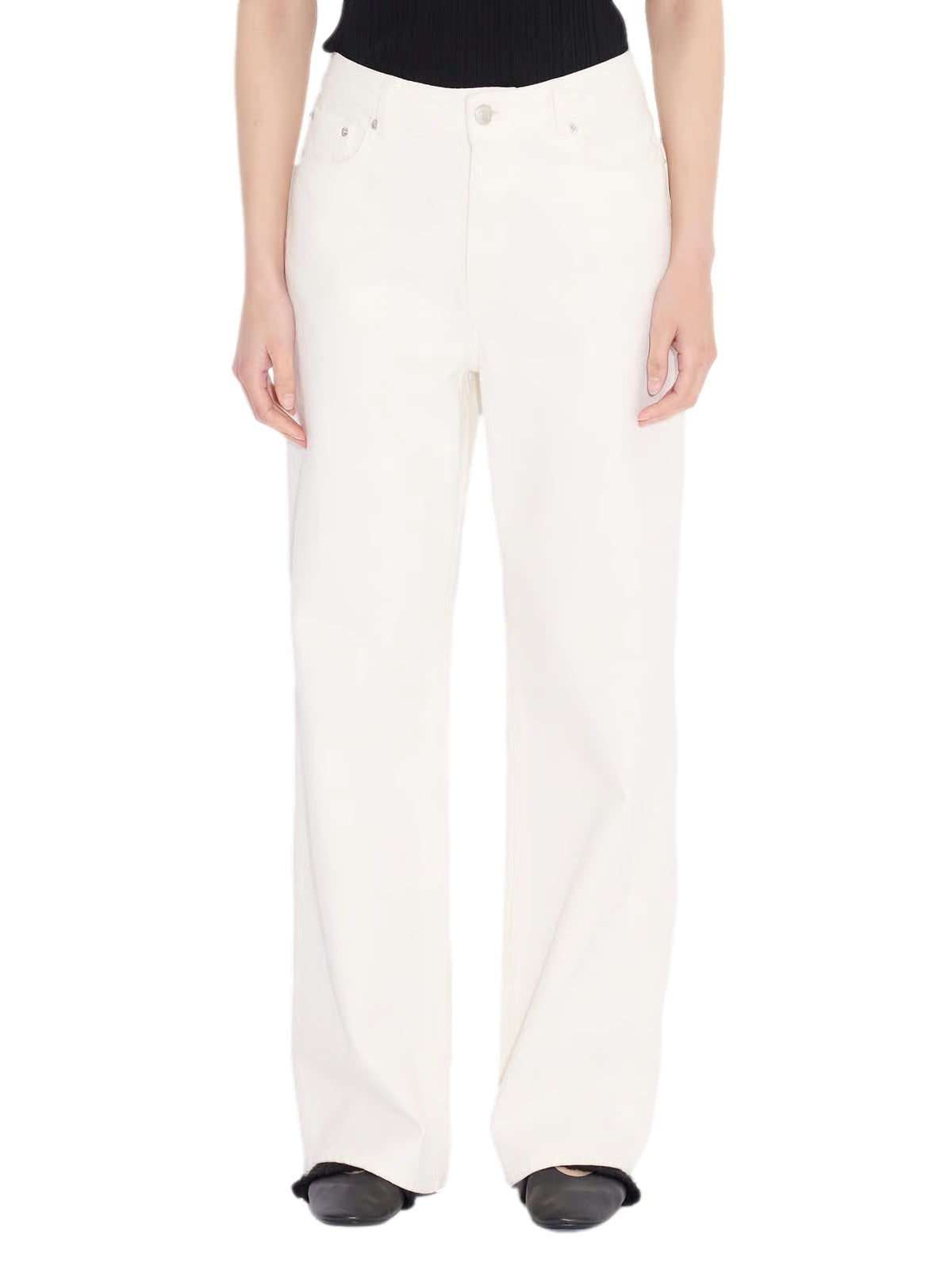 Holzweiler W Wide-Leg Jeans Jeans Ecru - modostore.no