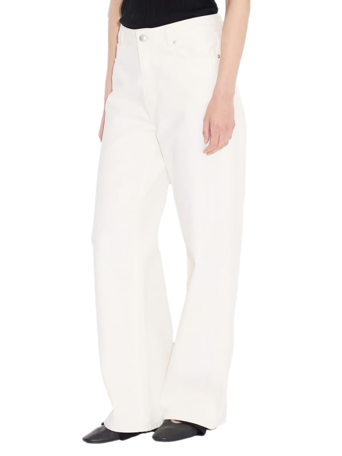 Holzweiler W Wide-Leg Jeans Jeans Ecru - modostore.no