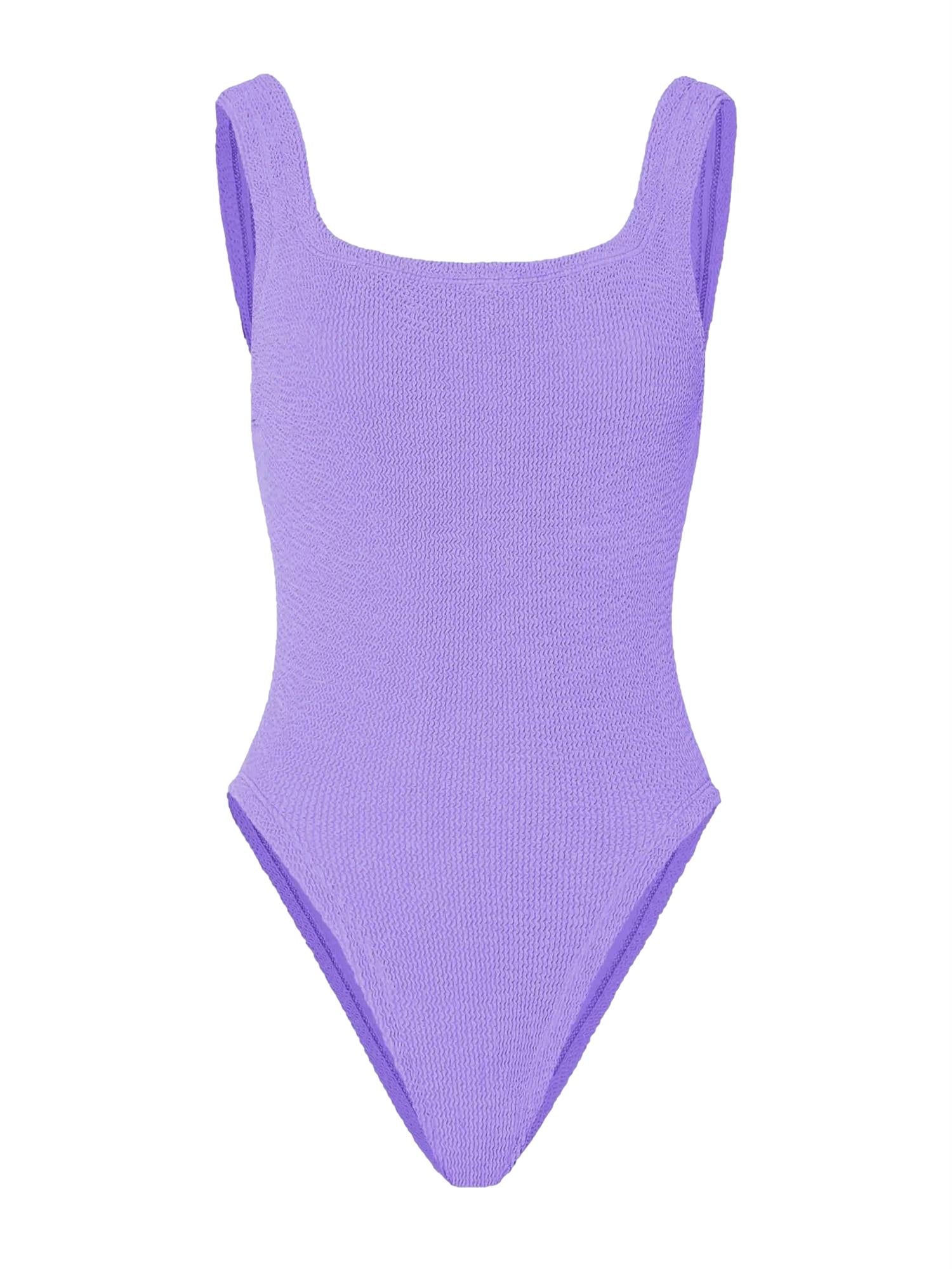 Hunza G Square Neck Swim Lilac Badedrakt Lilla - modostore.no