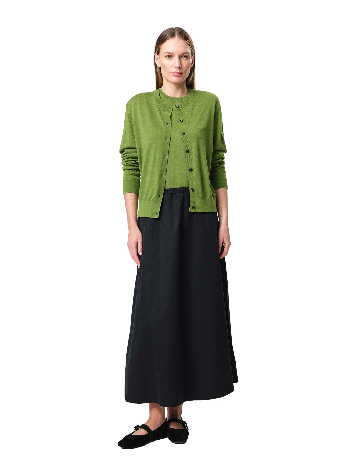 Julie Josephine Lilja Merino Cardigan Cardigan Grønn - modostore.no