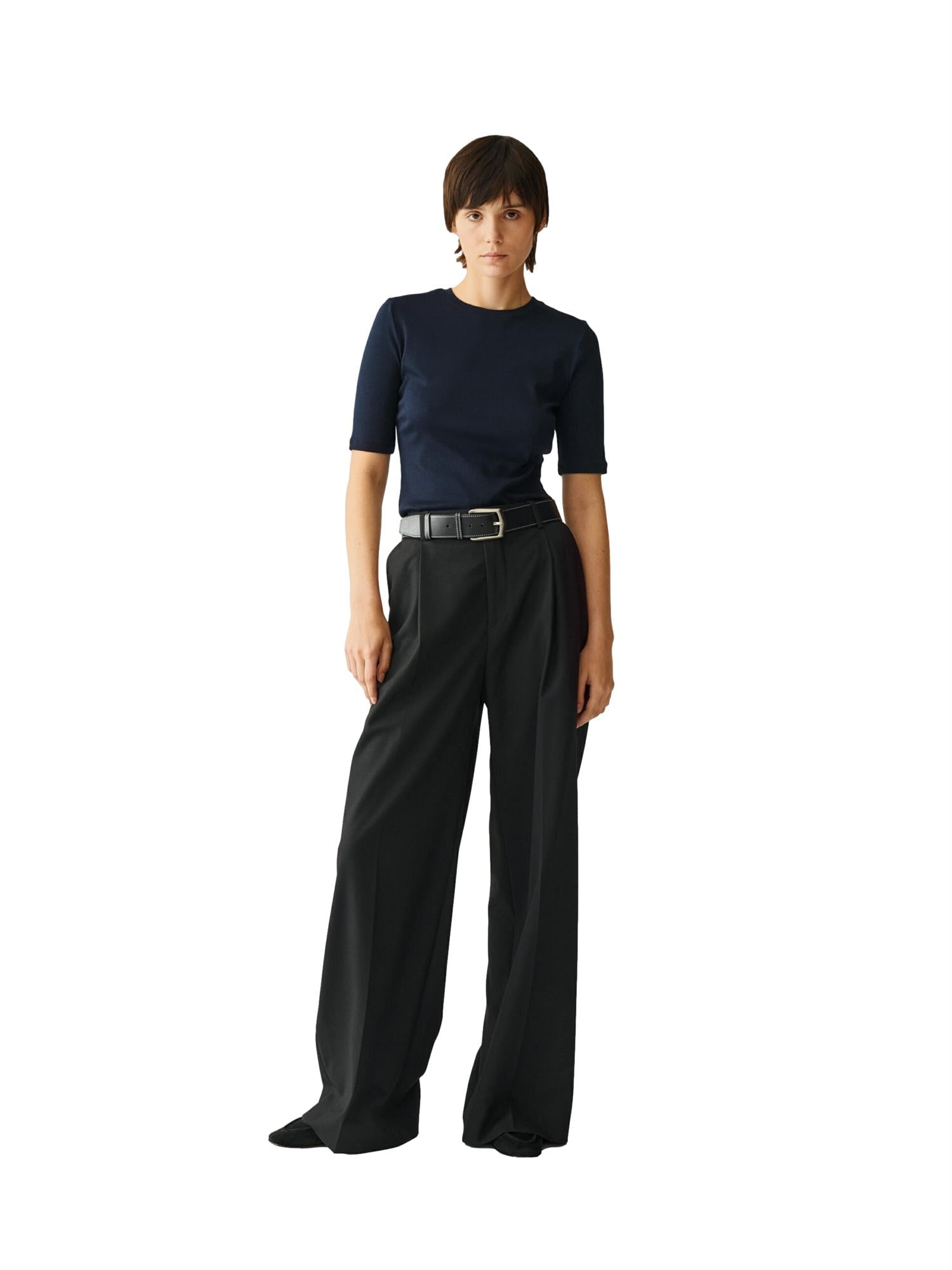 Julie Josephine Marianne Tee T-shirt Mørkeblå - modostore.no