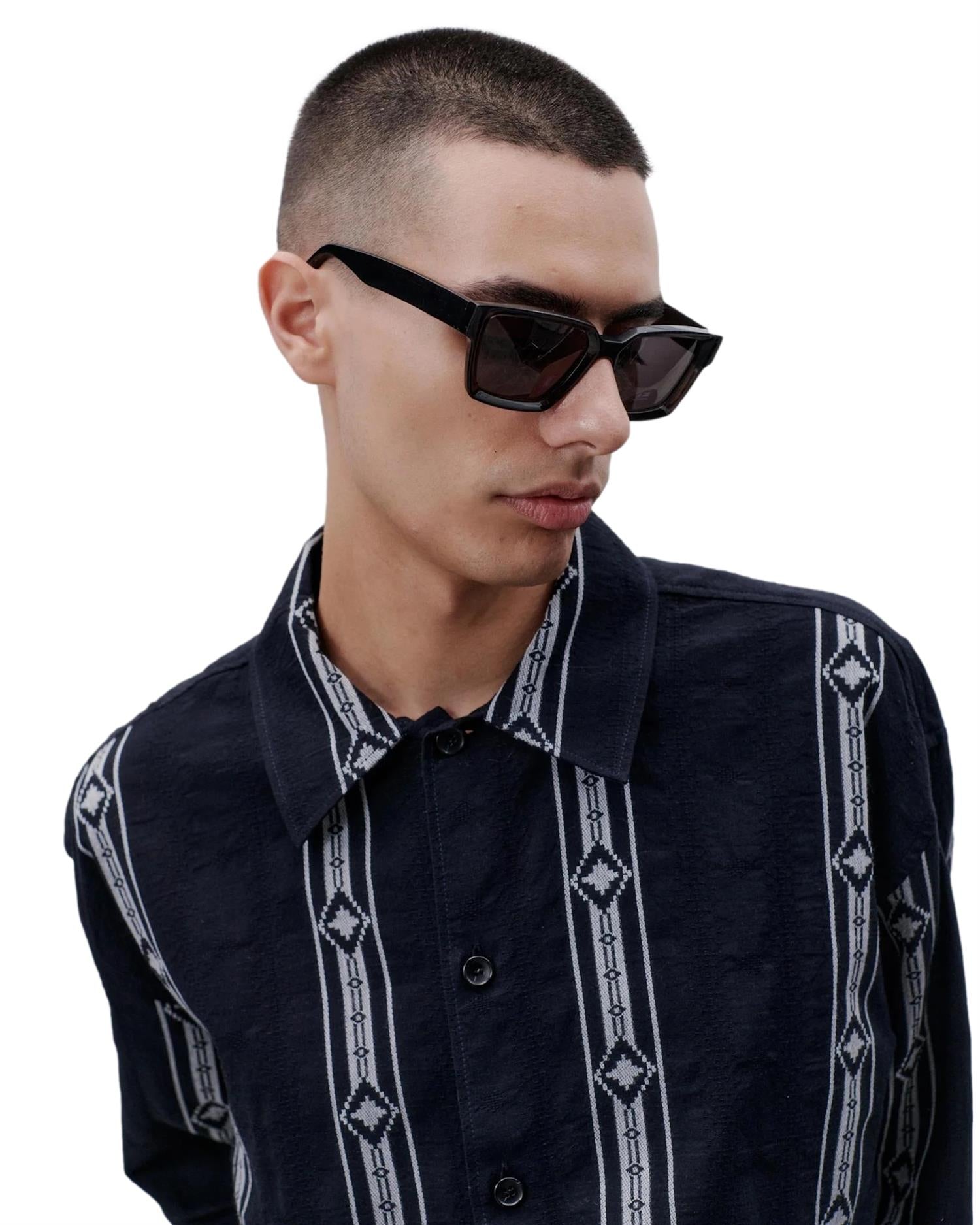 Libertine Libertine Venture Shirt Skjorte Stripet Mørkeblå - modostore.no
