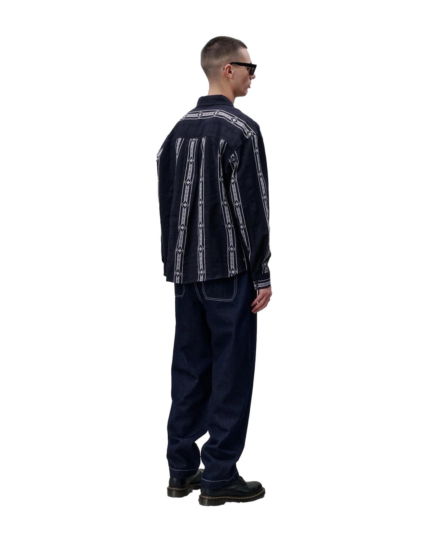 Libertine Libertine Venture Shirt Skjorte Stripet Mørkeblå - modostore.no