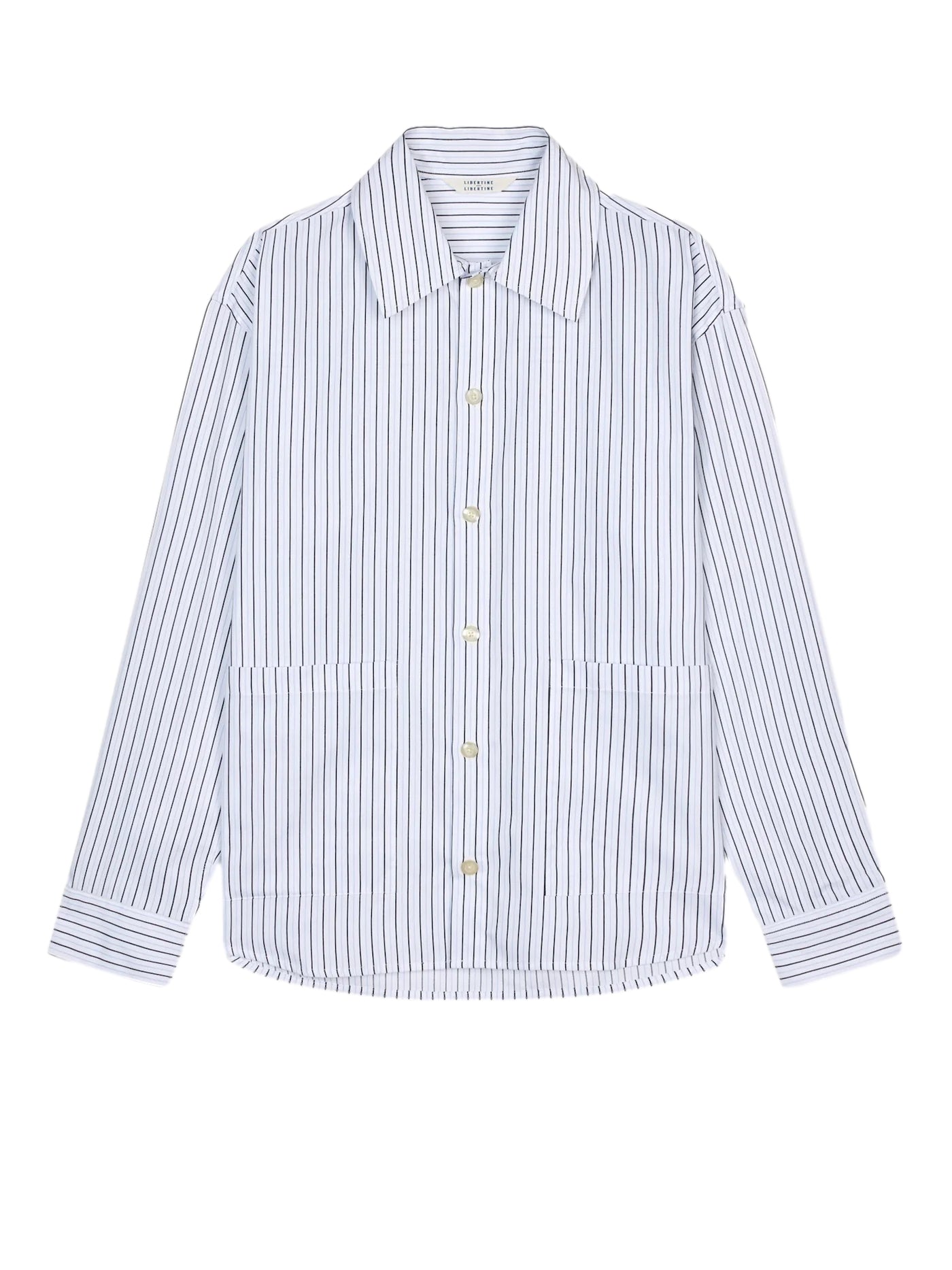 Libertine Libertine Venture Skjorte Black Blue Stripe - modostore.no
