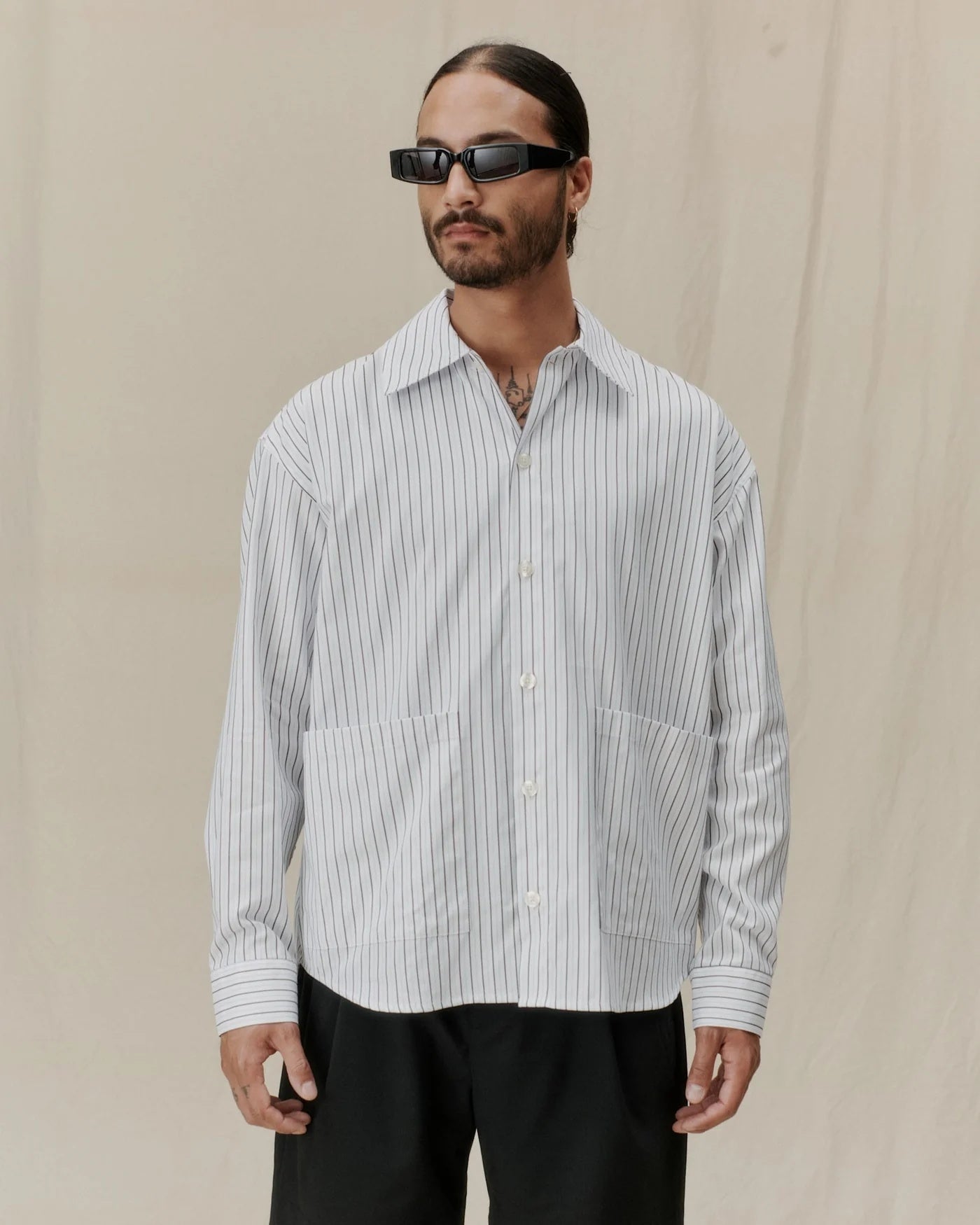 Libertine Libertine Venture Skjorte Black Blue Stripe - modostore.no