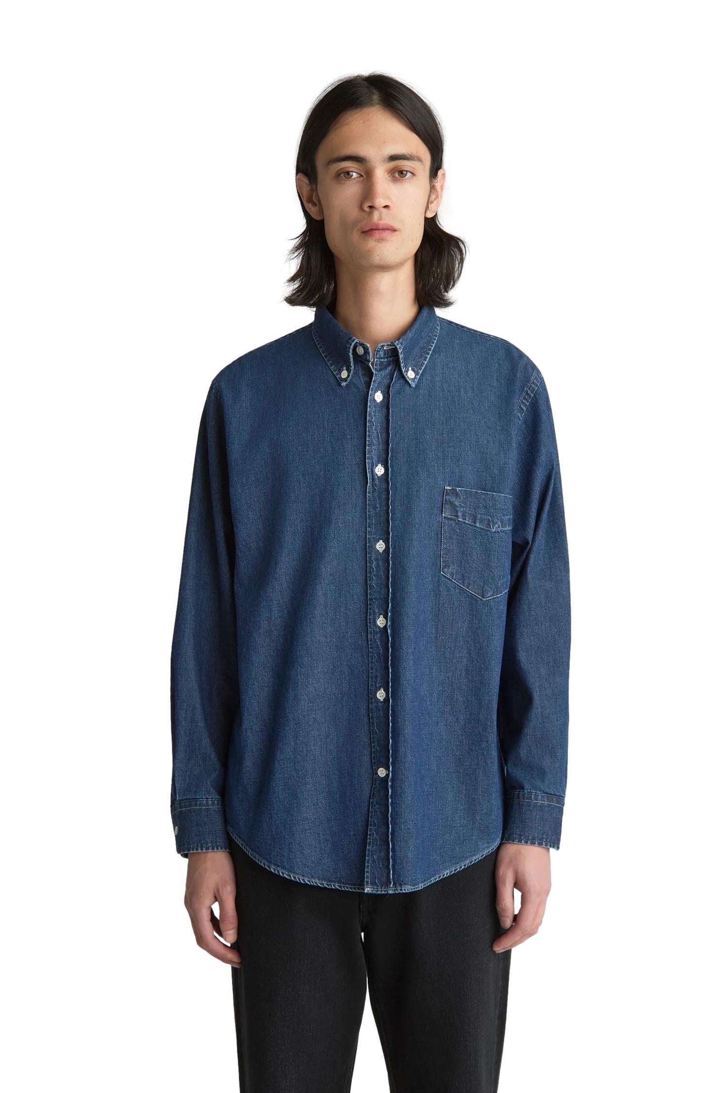 Livid Henrey Japan Indigo Dusk Skjorte Mørkeblå - modostore.no