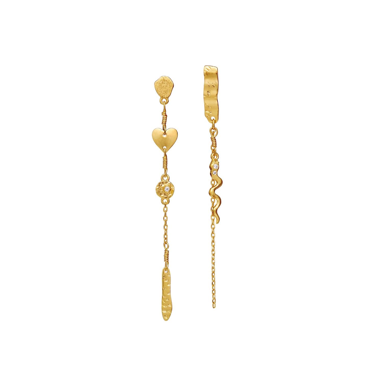 Maanesten Delfine earrings Øredobber Gull - modostore.no