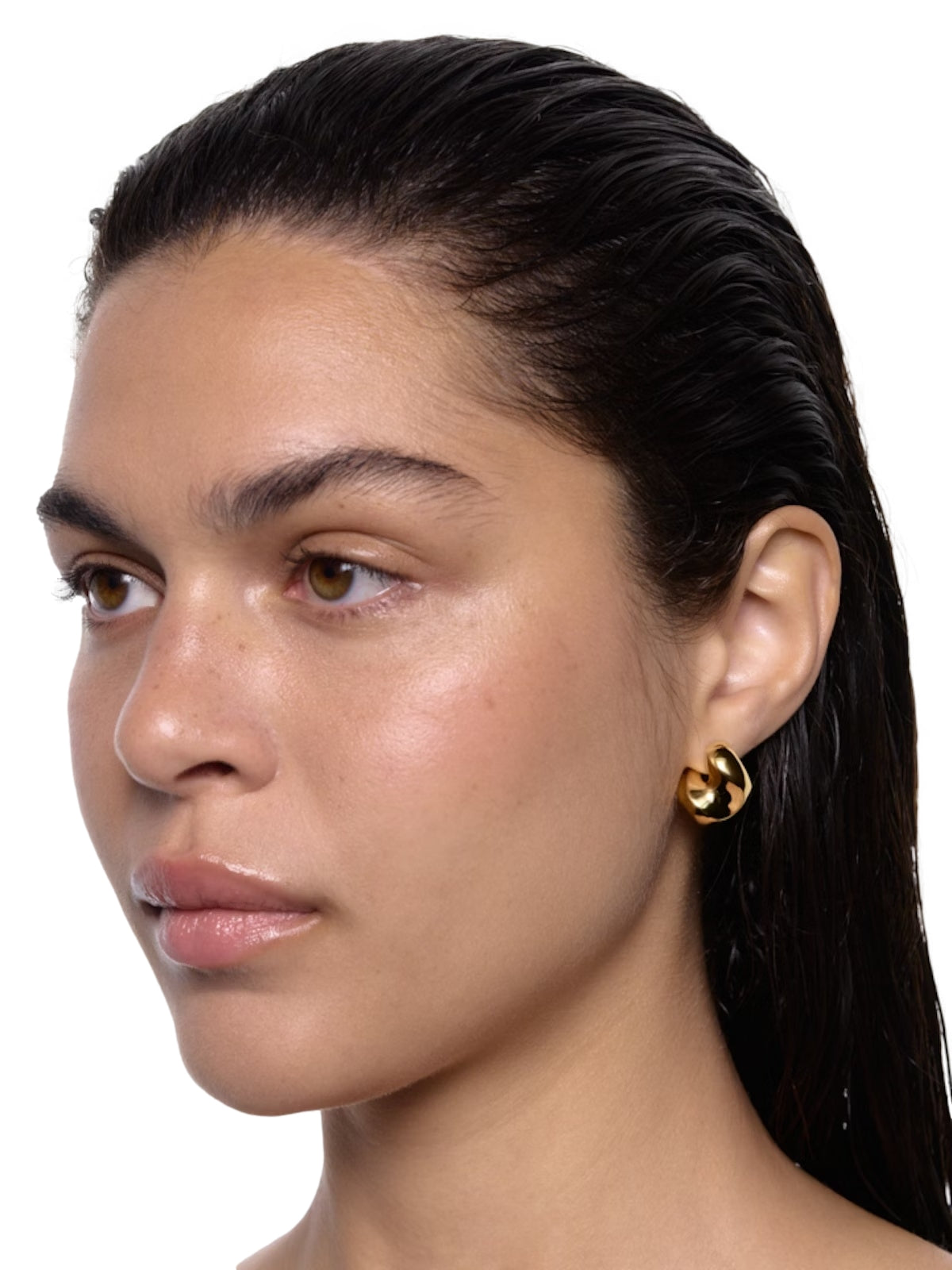 Maria Black Saddle Earrings Small Øredobber Gull - modostore.no