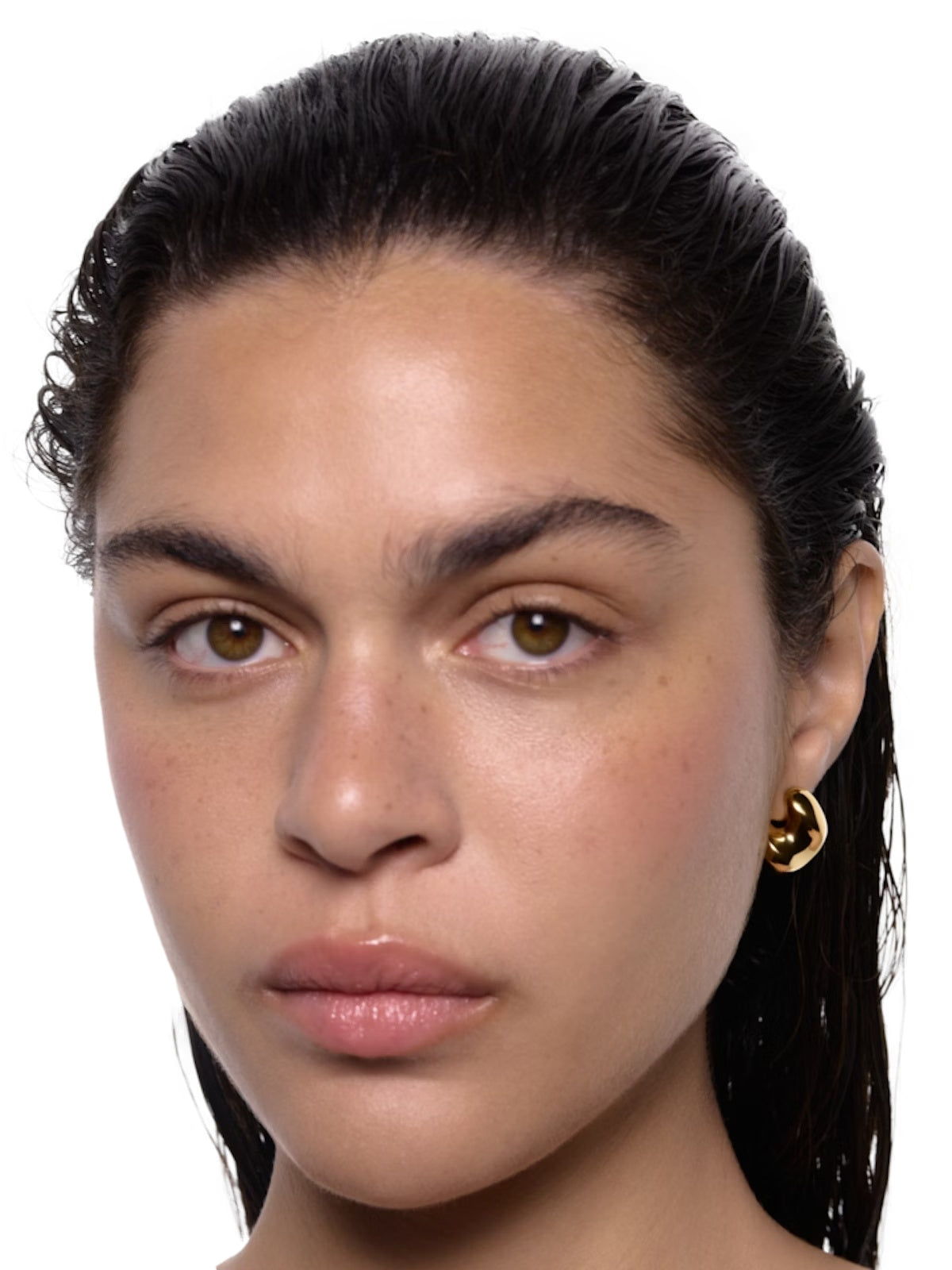 Maria Black Saddle Earrings Small Øredobber Gull - modostore.no