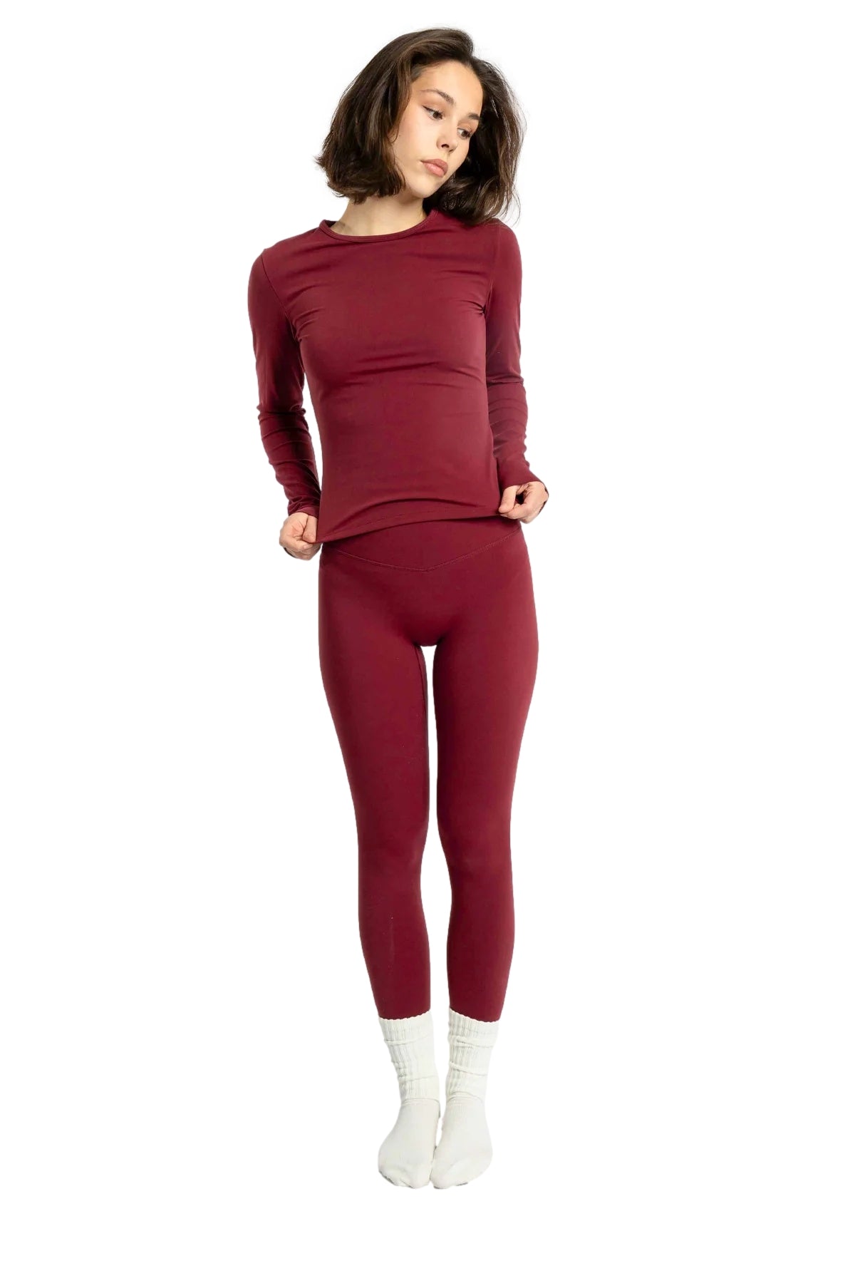 MCB Sportswear Base Tights Tights Burgunder - modostore.no