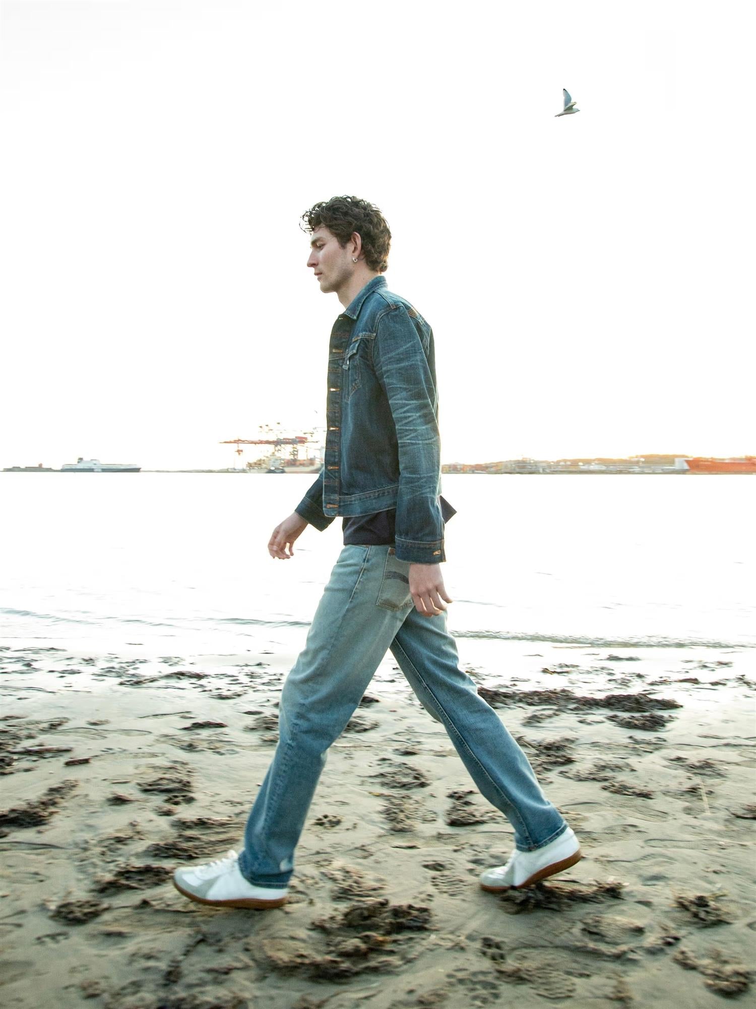 Nudie Jeans Rad Rufus Mud Wash Jeans Beige Og Blå - modostore.no