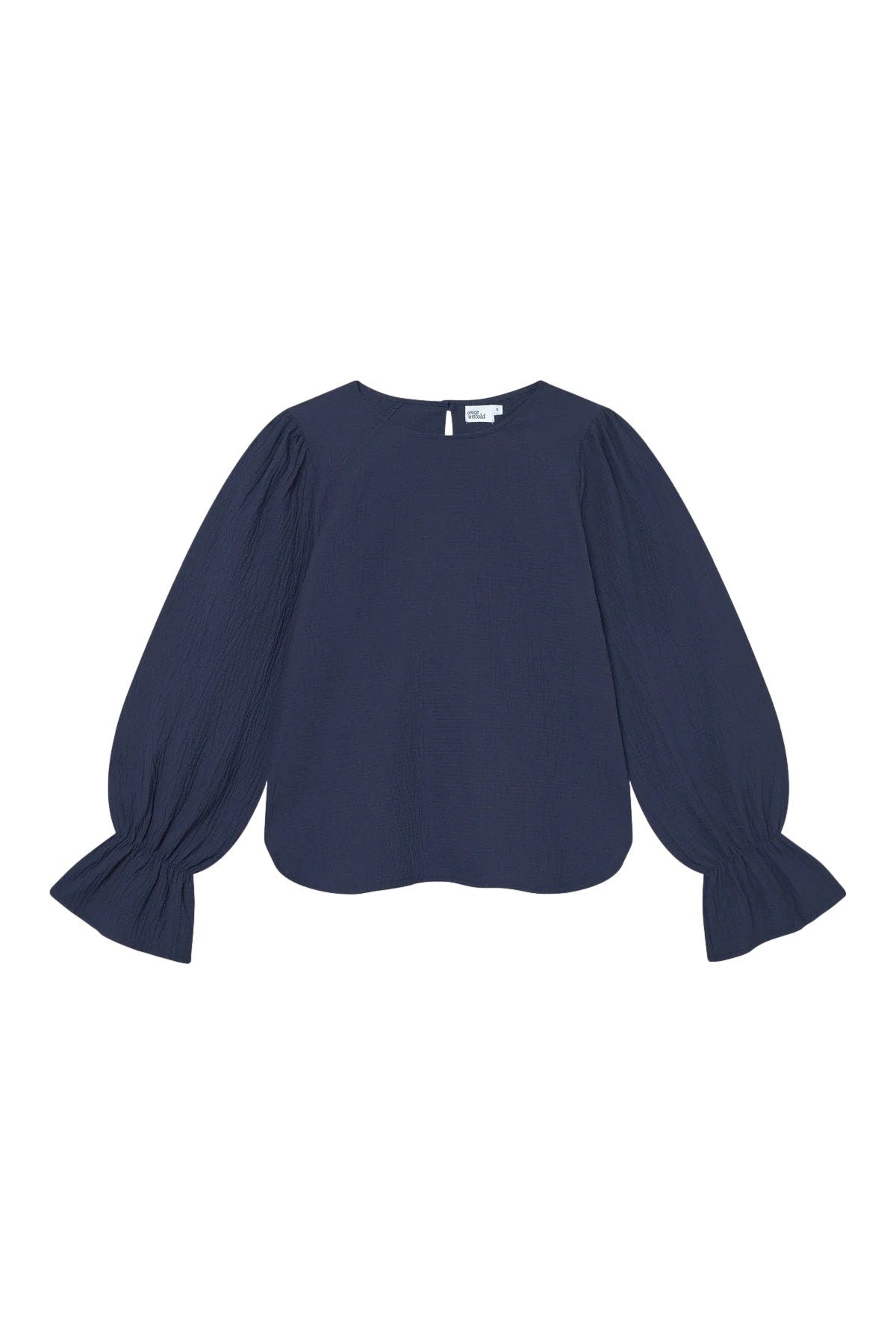 Once Untold Mercer Blouse Skjorte Marine - modostore.no