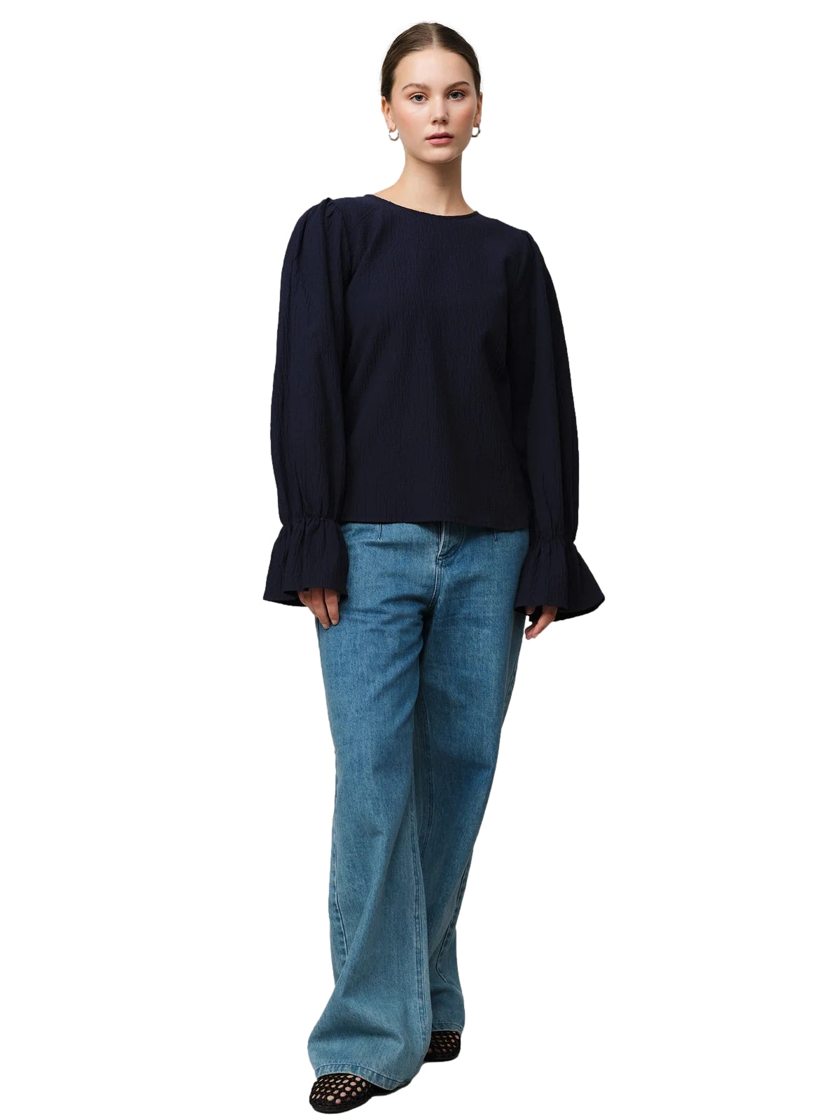 Once Untold Mercer Blouse Skjorte Marine - modostore.no