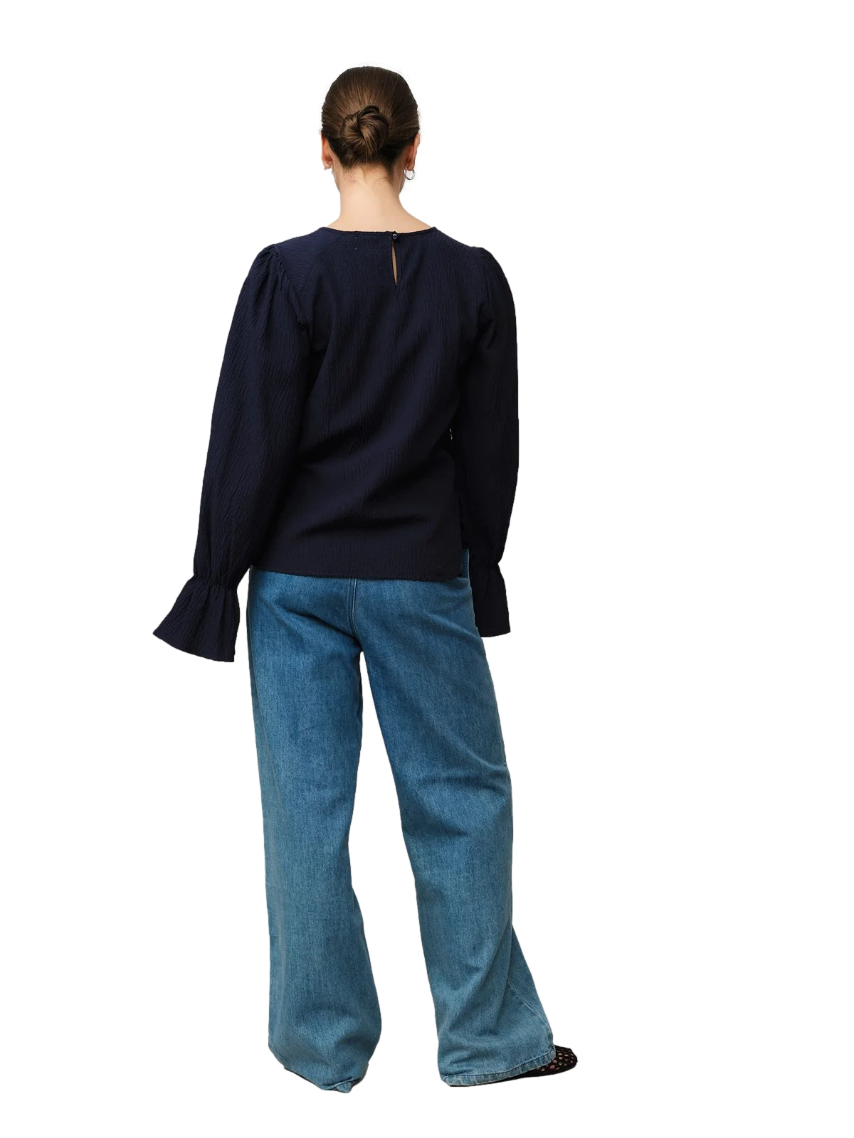 Once Untold Mercer Blouse Skjorte Marine - modostore.no