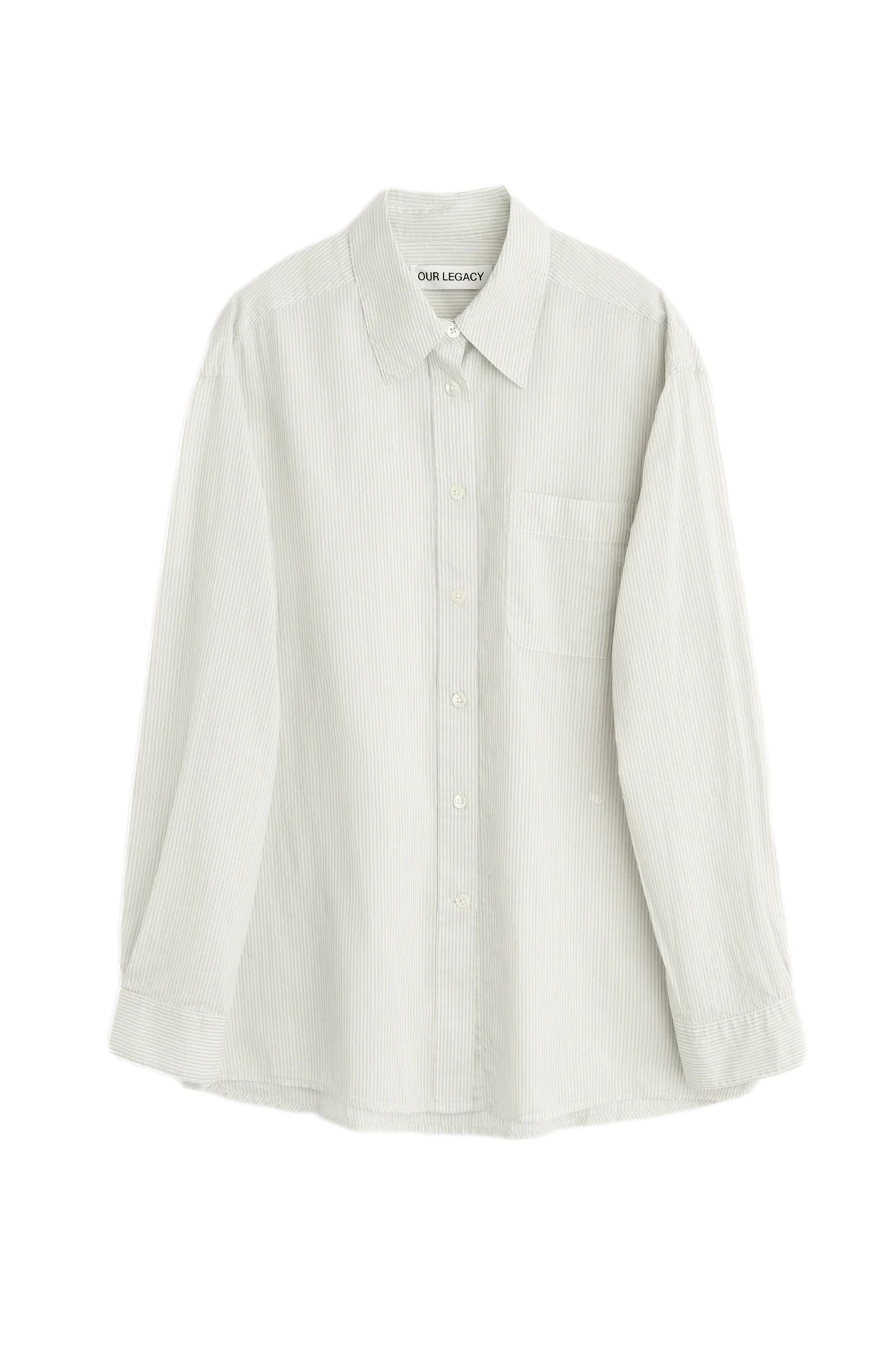 Our Legacy Above Shirt Skjorte Hvit Stripet - modostore.no