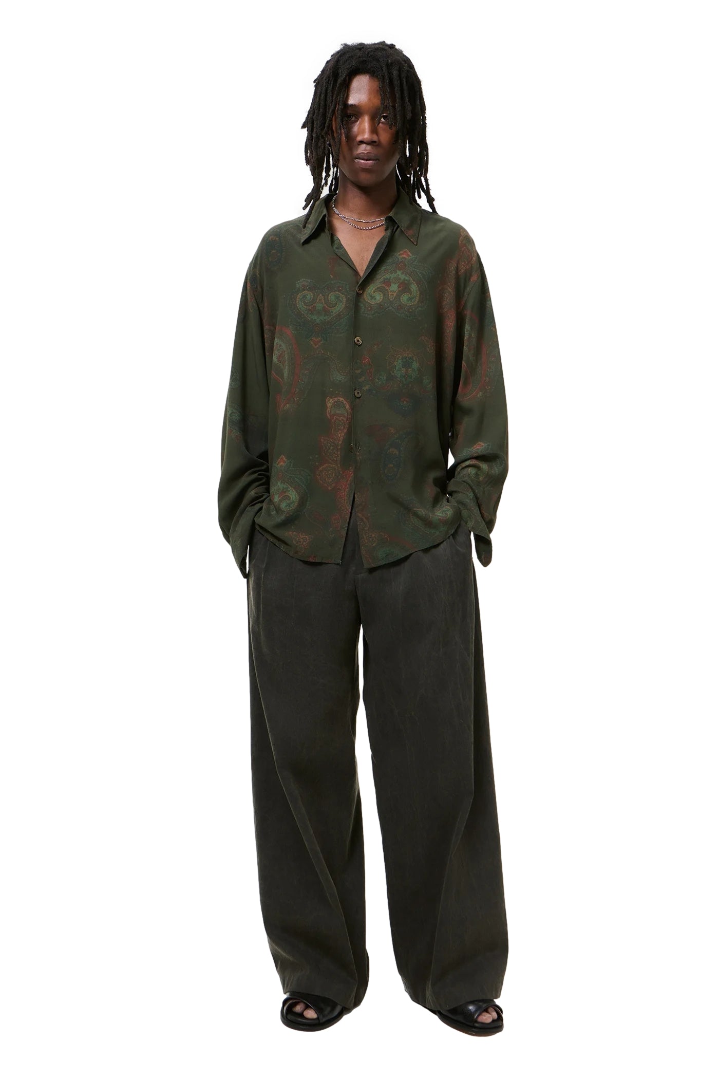 Our Legacy Beyond Shirt Skjorte Grønn Mønster - modostore.no