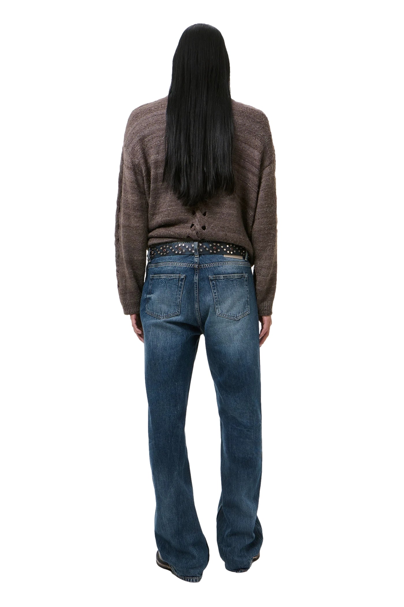 Blå Our Legacy Carlson Cut jeans som vises med klassisk passform og denimmateriale.