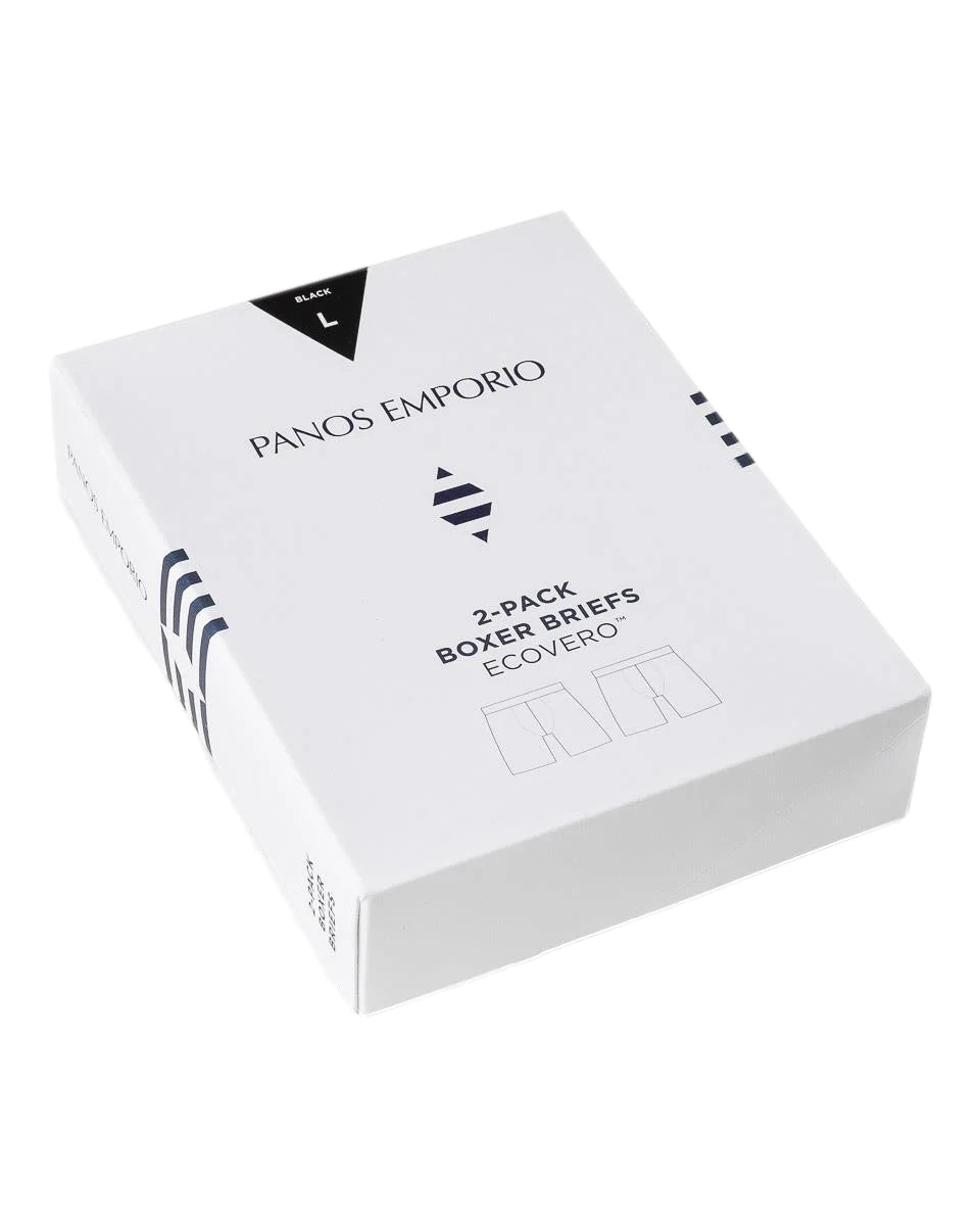 Mørkeblå Panos Emporio 2pk EcoVero pouch boxershorts, komfortable underklær i miljøvennlig materiale.