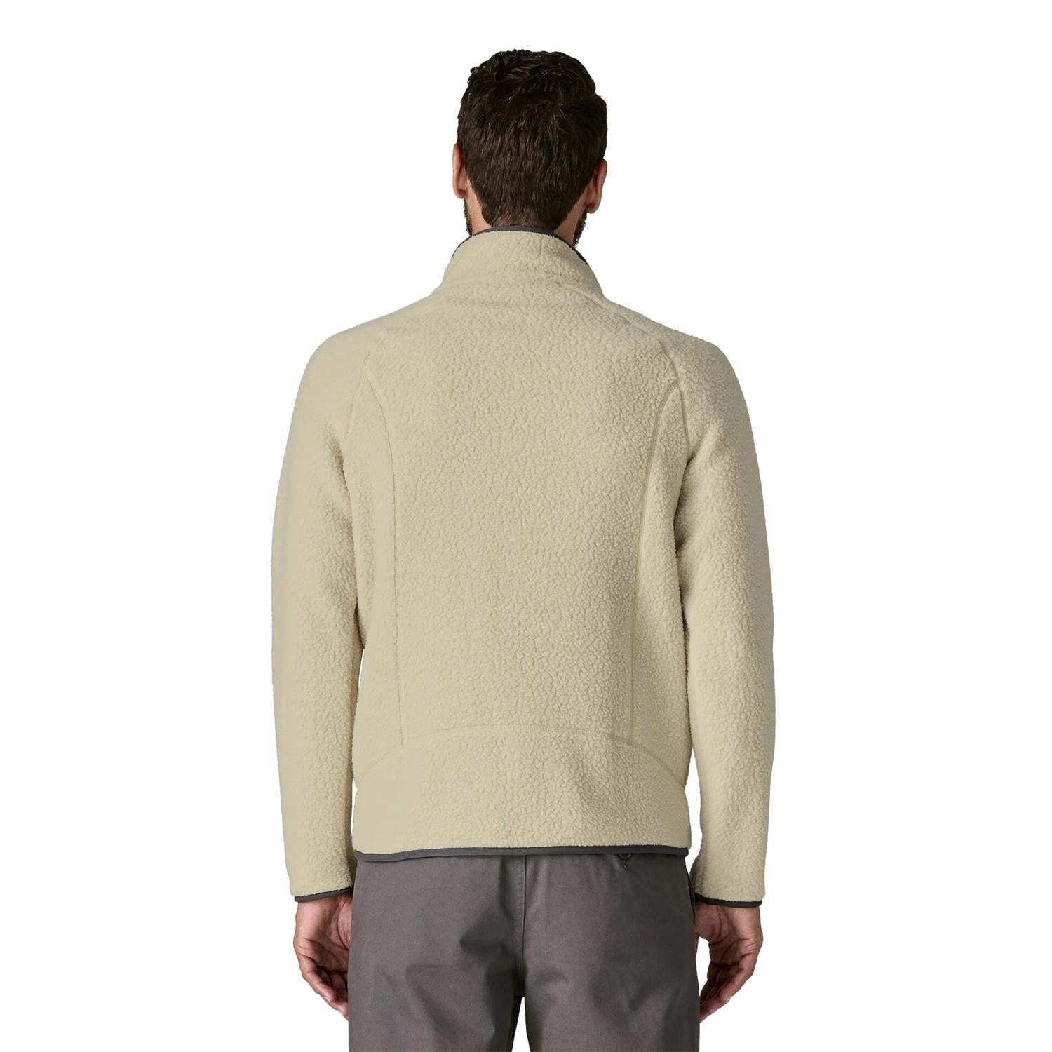 Patagonia Men's Retro Pile Jacket w/ Smolder Blue Jakke Beige - modostore.no