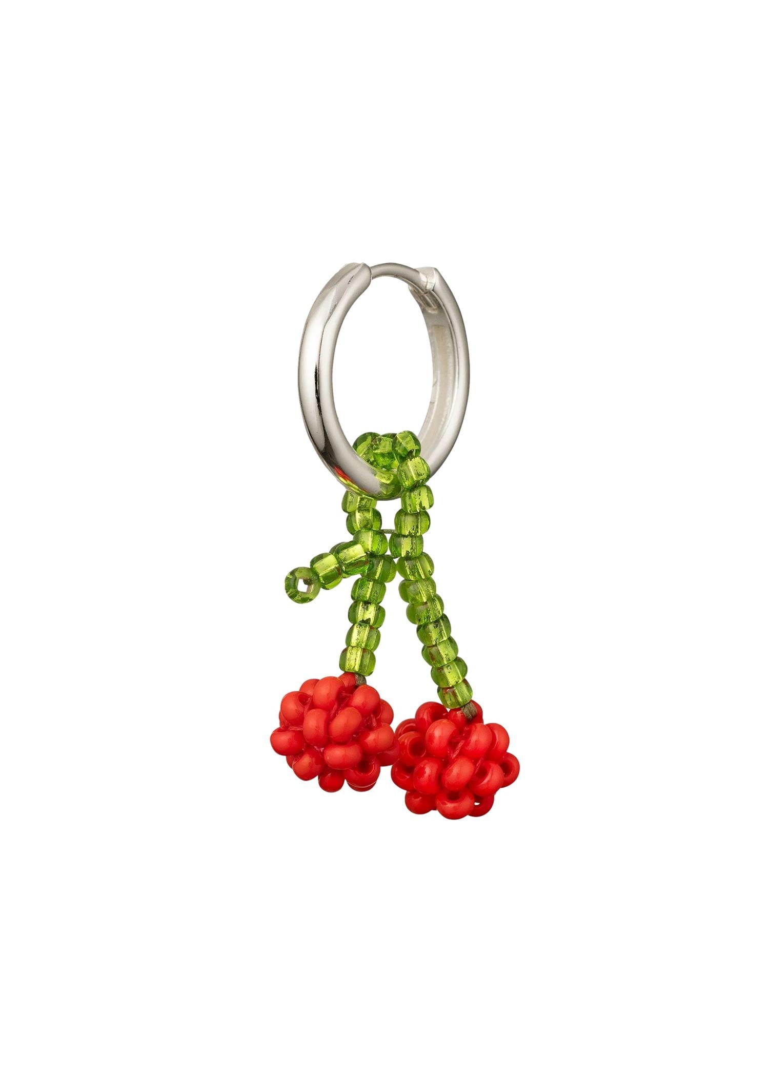 Pura Utz Mini Cherry Earring Øredobber Rød - modostore.no