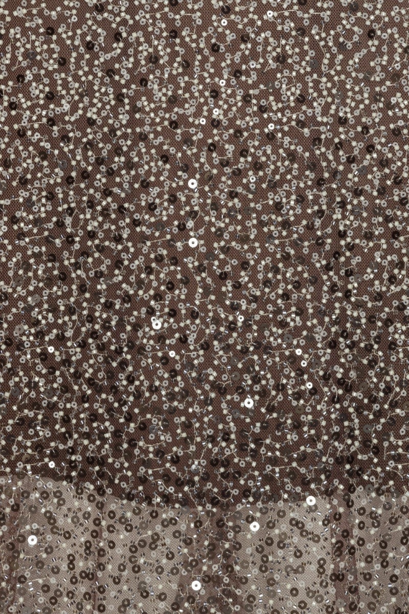 ROTATE Beaded Midi Tube Dress Kjole Brun - modostore.no