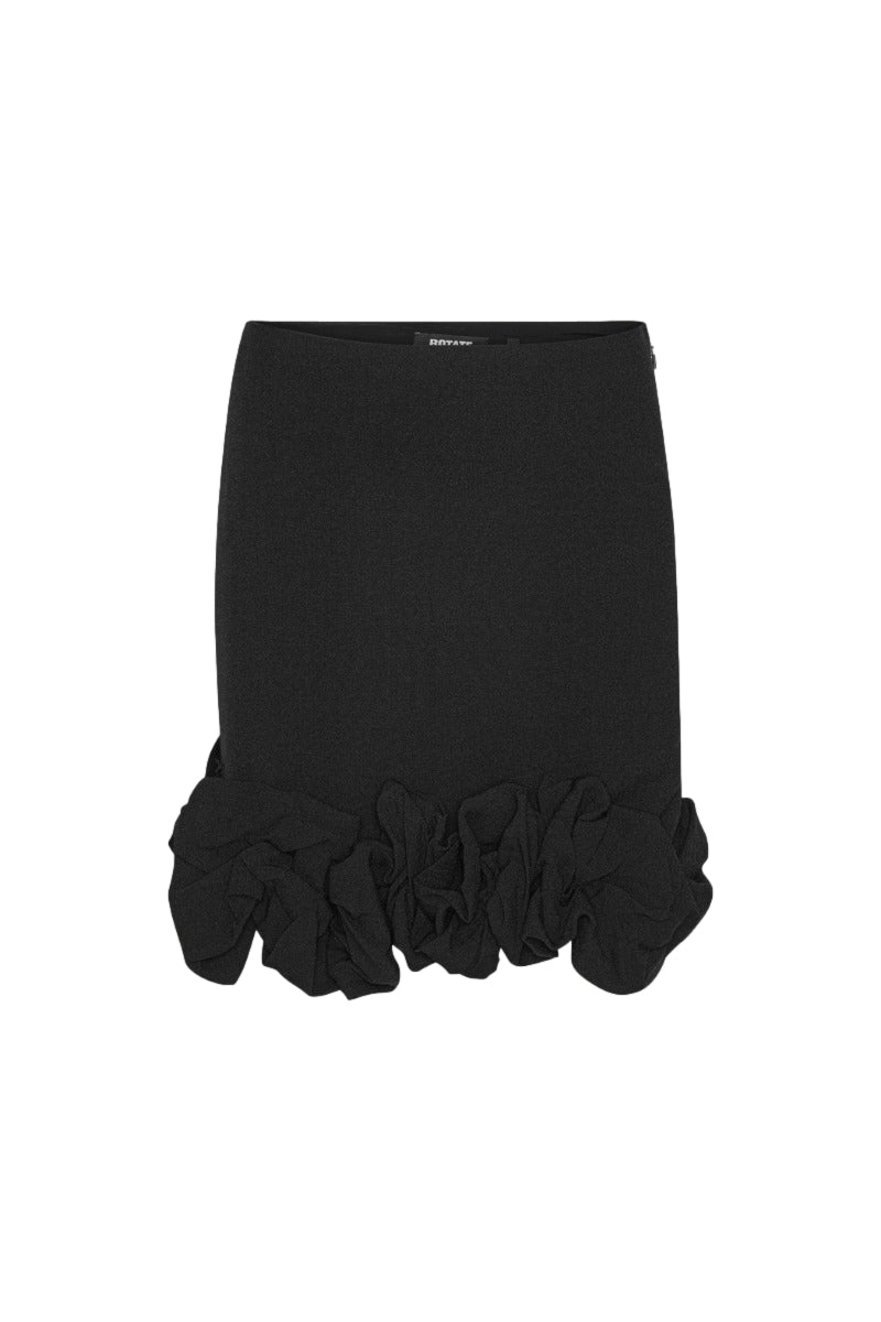 ROTATE Crepe Mini Skirt Skjørt Sort - modostore.no