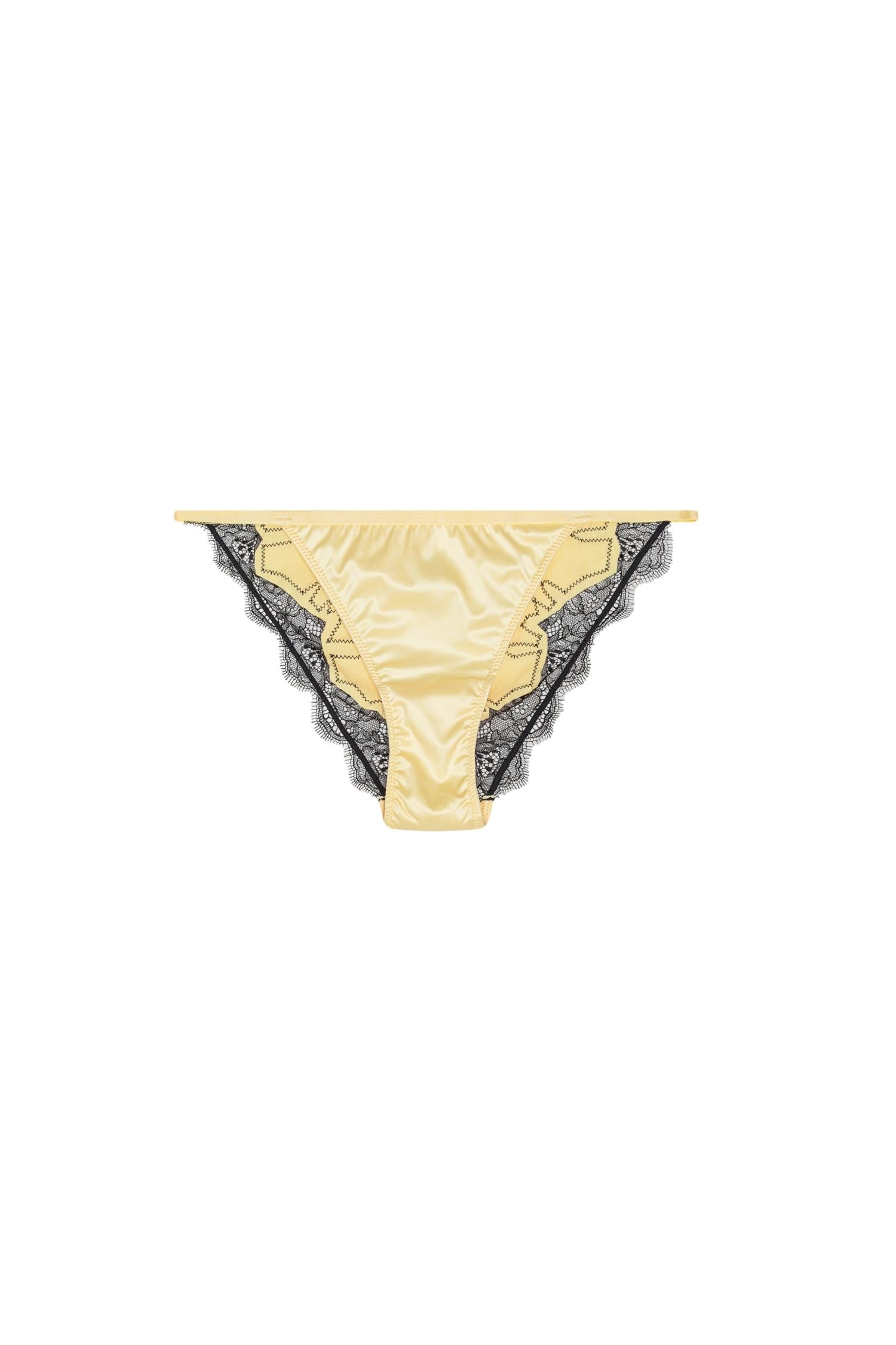 ROTATE Love Stories Lace Trim Brief Undertøy Pastellgul - modostore.no