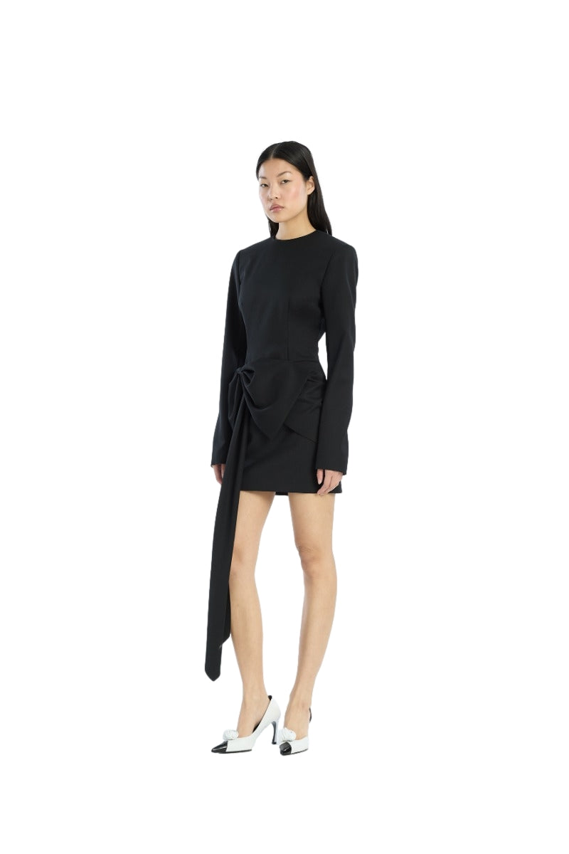 ROTATE Mini Dress W/LS Kjole Sort - modostore.no