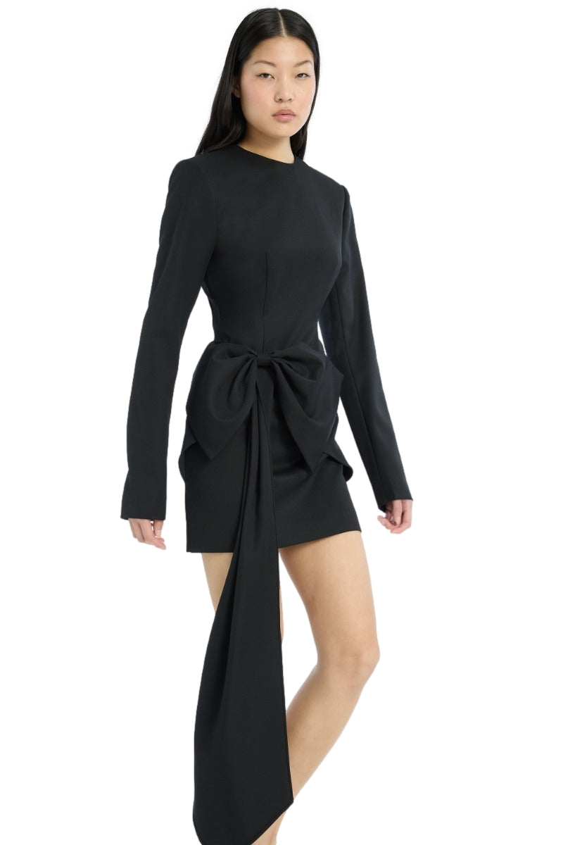 ROTATE Mini Dress W/LS Kjole Sort - modostore.no