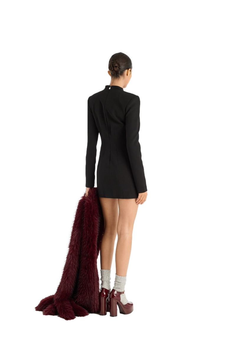 ROTATE Suiting LS Mini Dress Kjole Sort - modostore.no