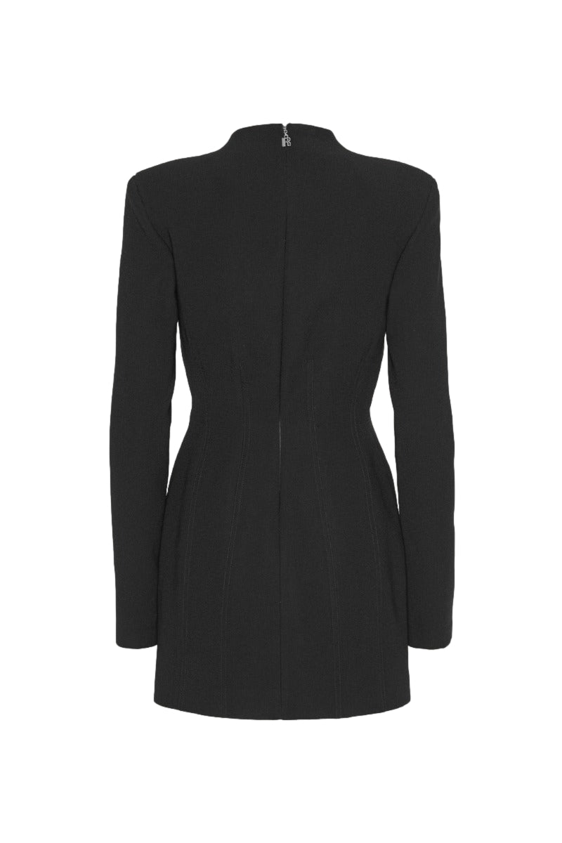 ROTATE Suiting LS Mini Dress Kjole Sort - modostore.no