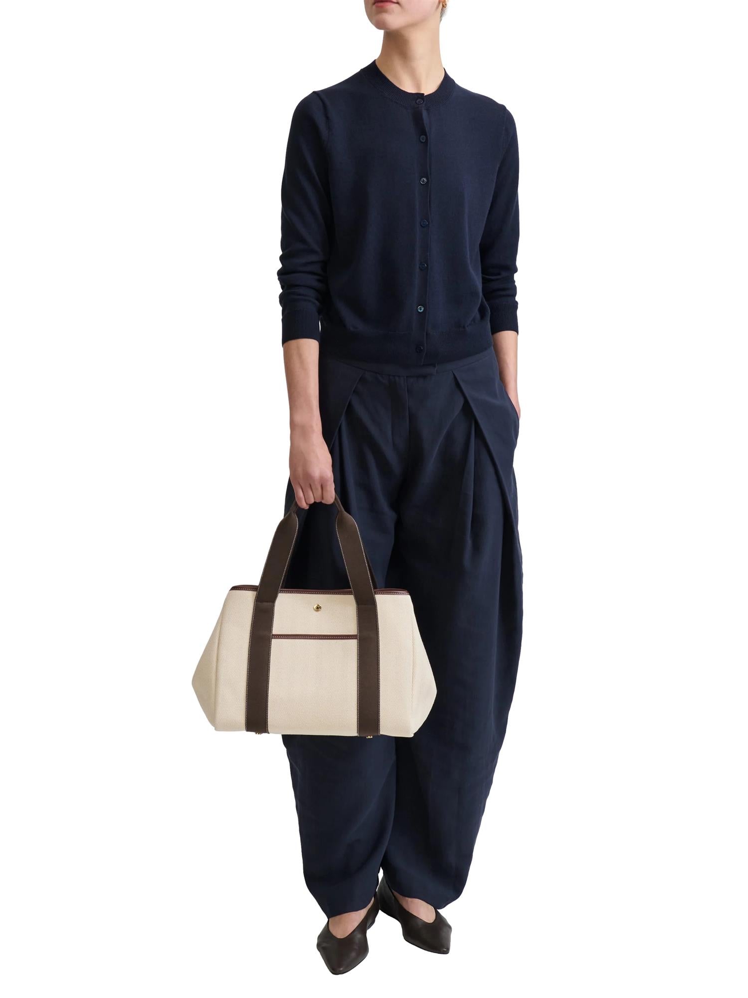 Rue de Verneuil Traversée M Pocket White Canvas/Mini Sellier Brown Veske Off-White Og Brun - modostore.no