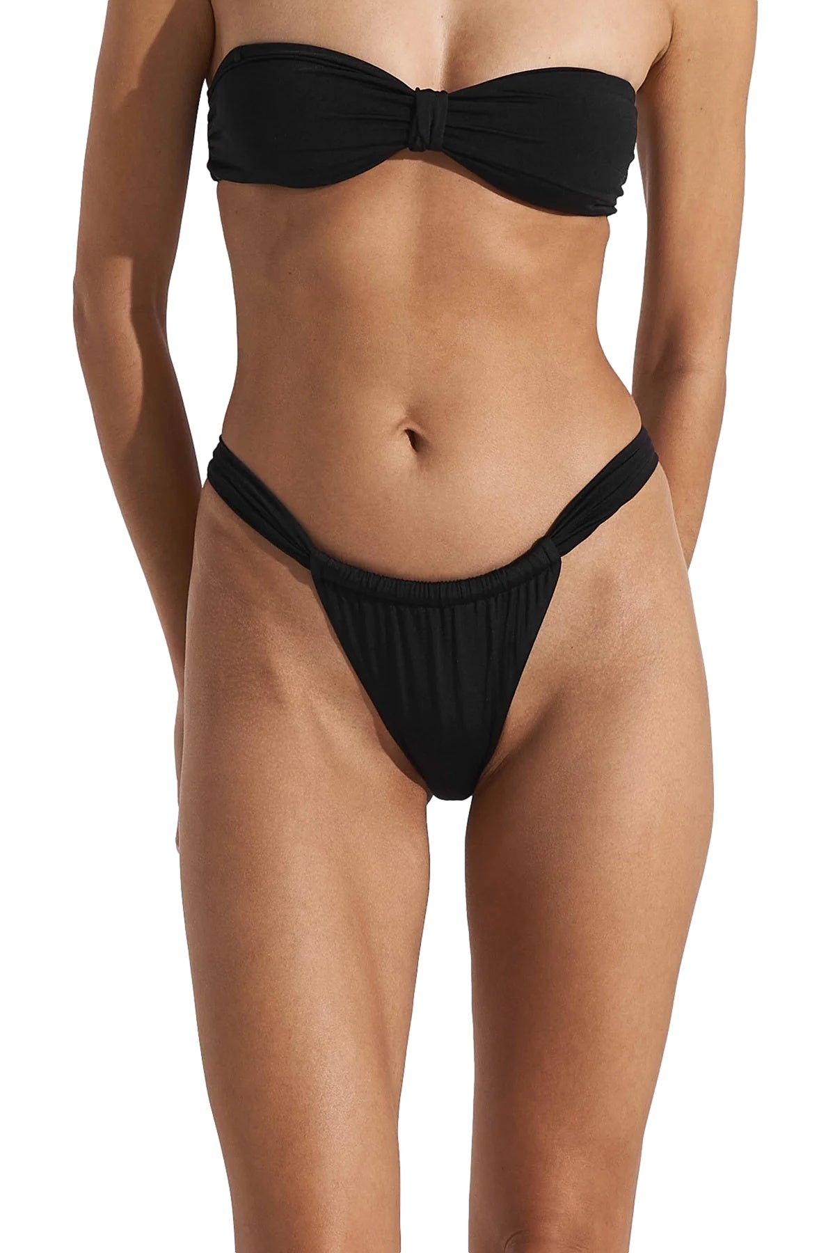 Seaquelle Reef Bottom Badetøy Blank Sort - modostore.no