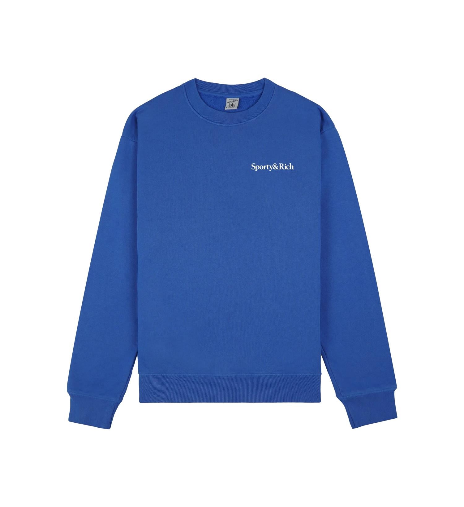 Sporty & Rich Health is Wealth Crewneck Crewneck Blå - modostore.no