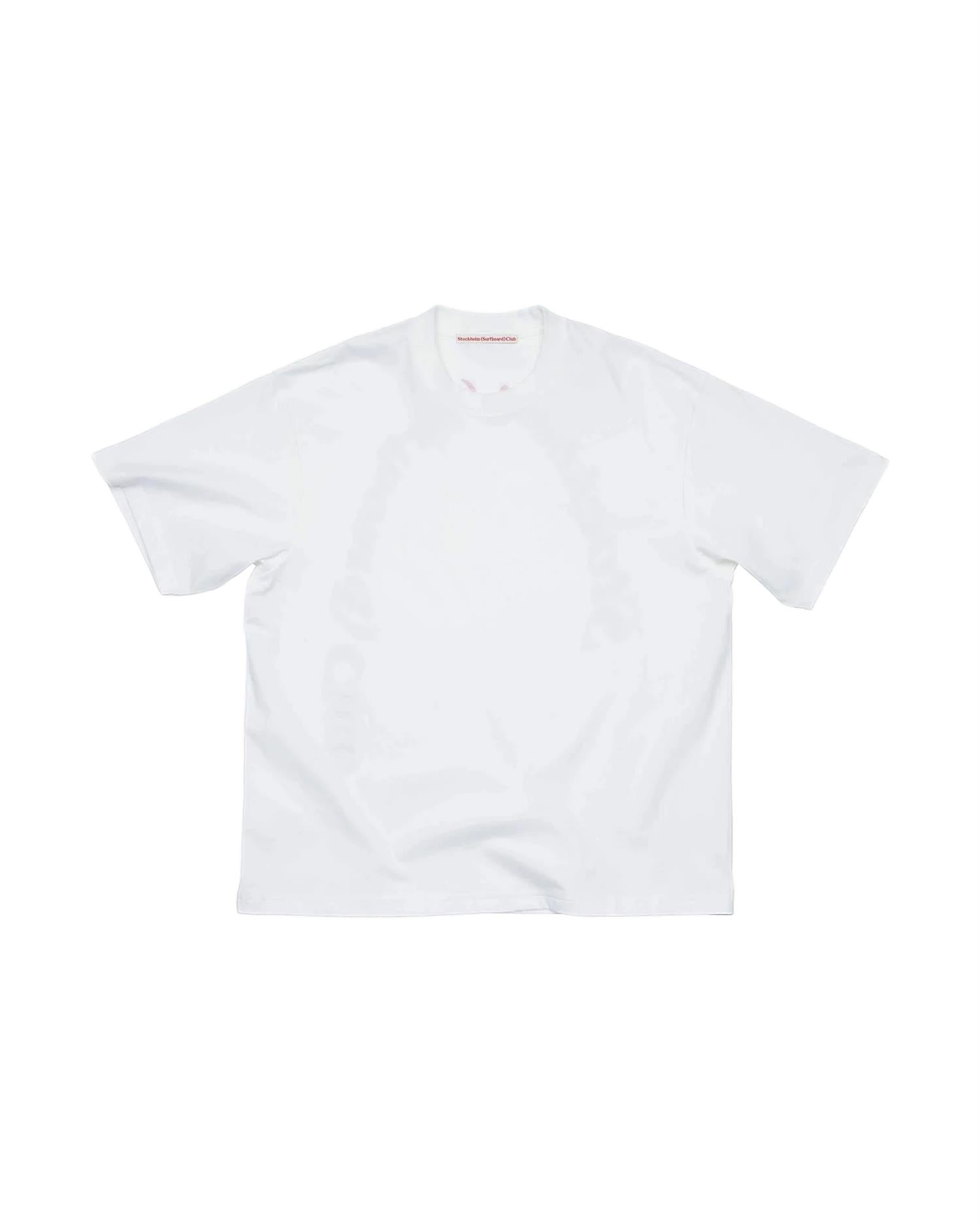 Stockholm Surfboard Club Box Tee Back Logo White T-shirt Hvit - modostore.no